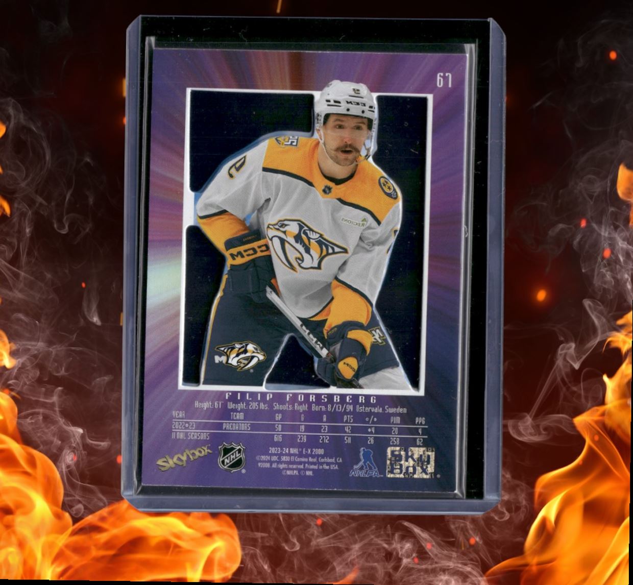 2023-24 SkyBox EX 2000 Filip Forsberg Credentials 163/499 #67