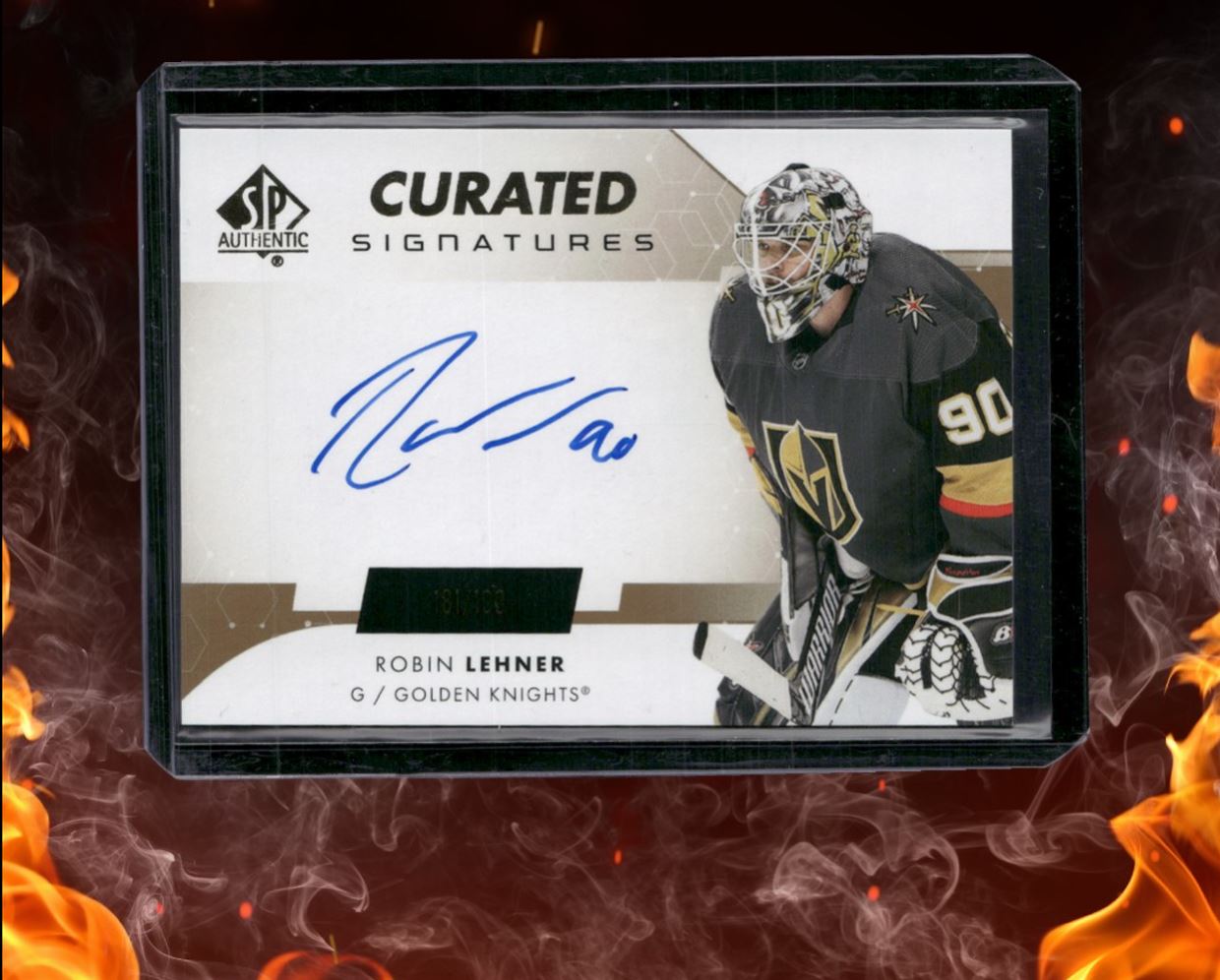 2022-23 SP Authentic Robin Lehner Curated Signatures Auto #SPC-RL