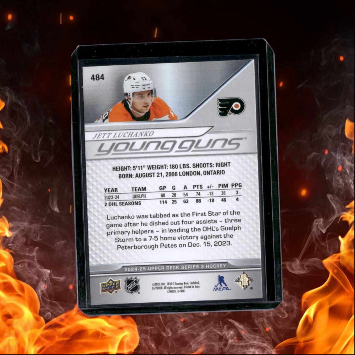 2024-25 Upper Deck Jett Luchanko Young Guns (C) Rookie #484