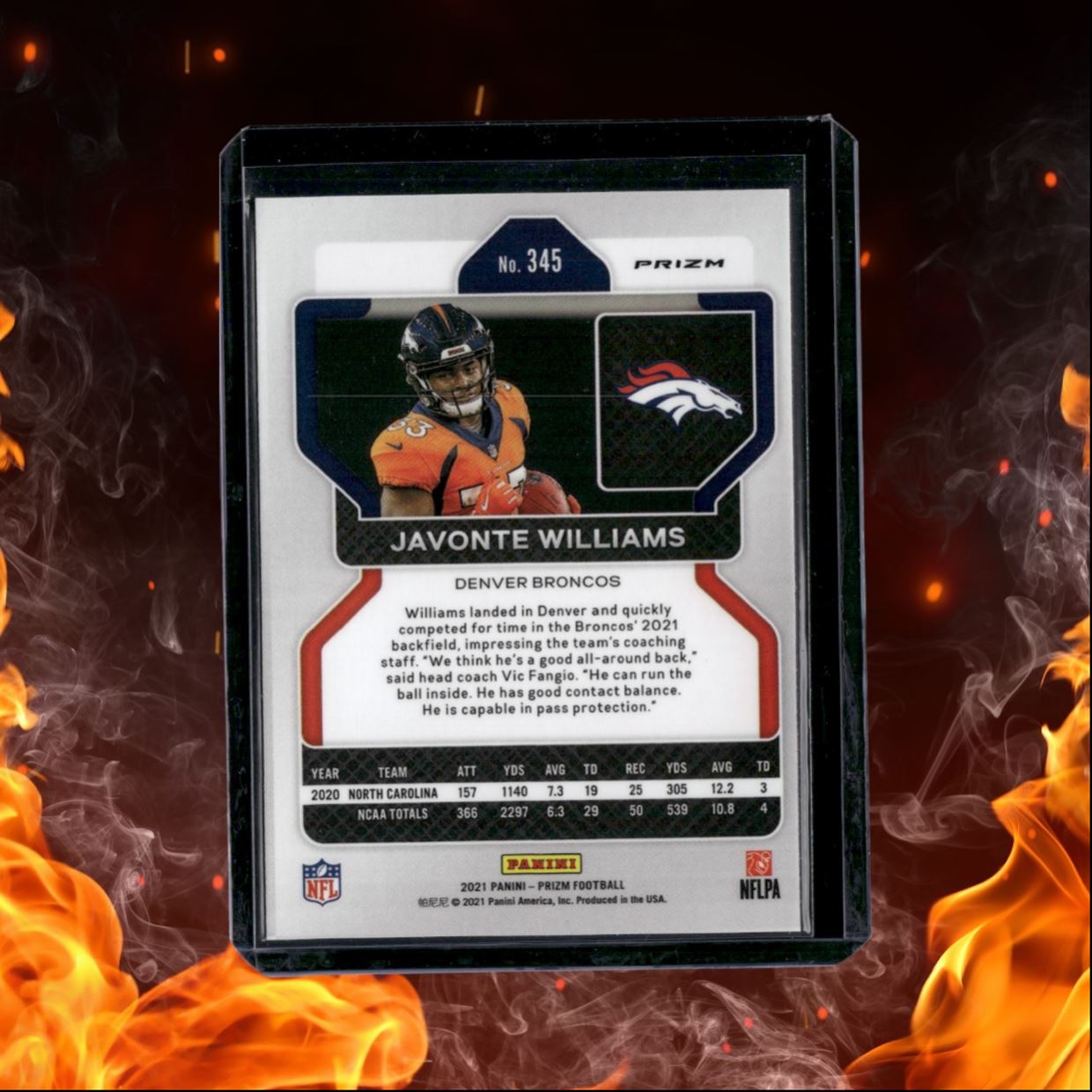 2021 Panini Prizm Javonte Williams Rookie #345