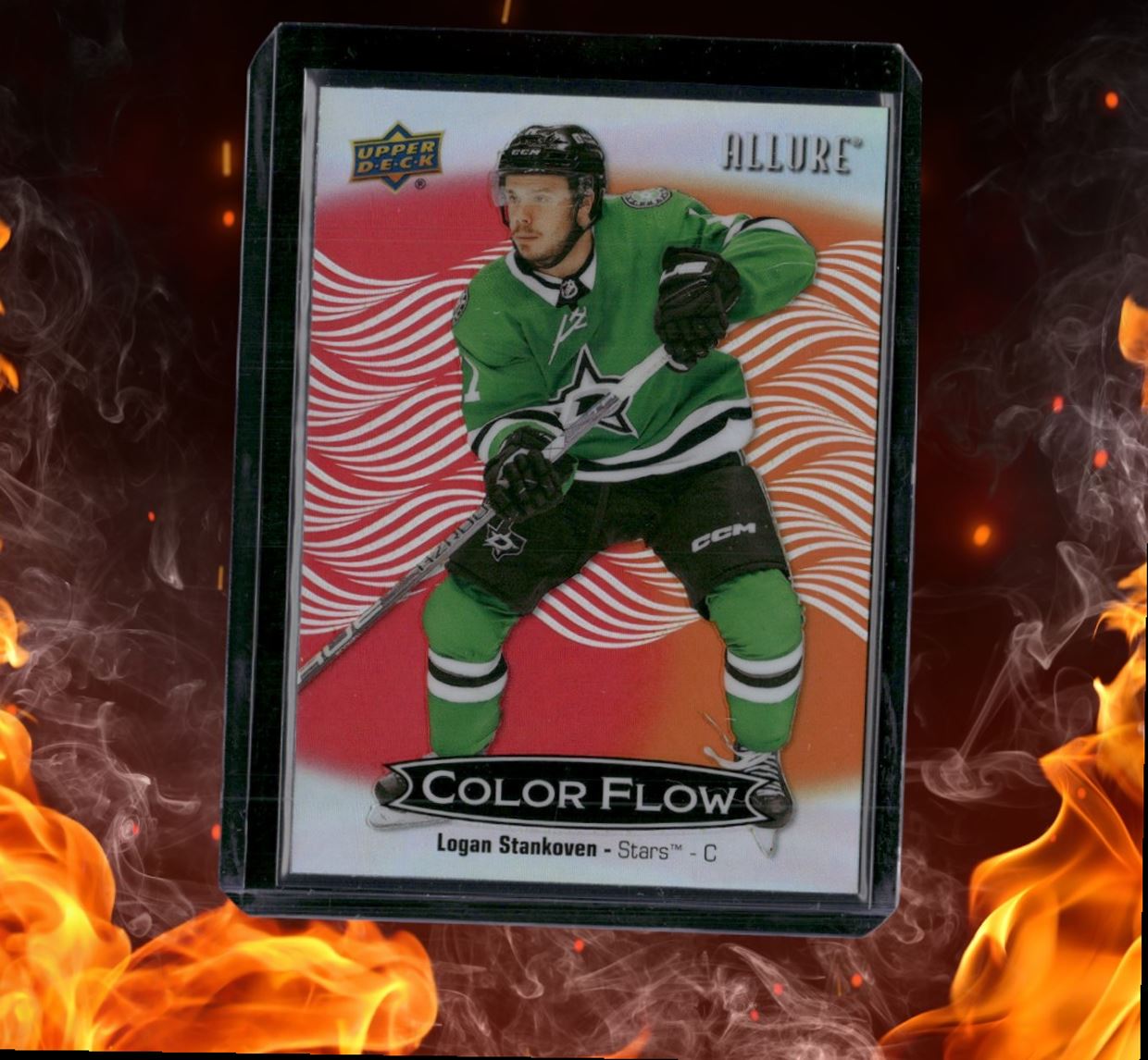 2024-25 Upper Deck Allure Logan Stankoven Color Flow Red - Orange Rookie #CFL-29