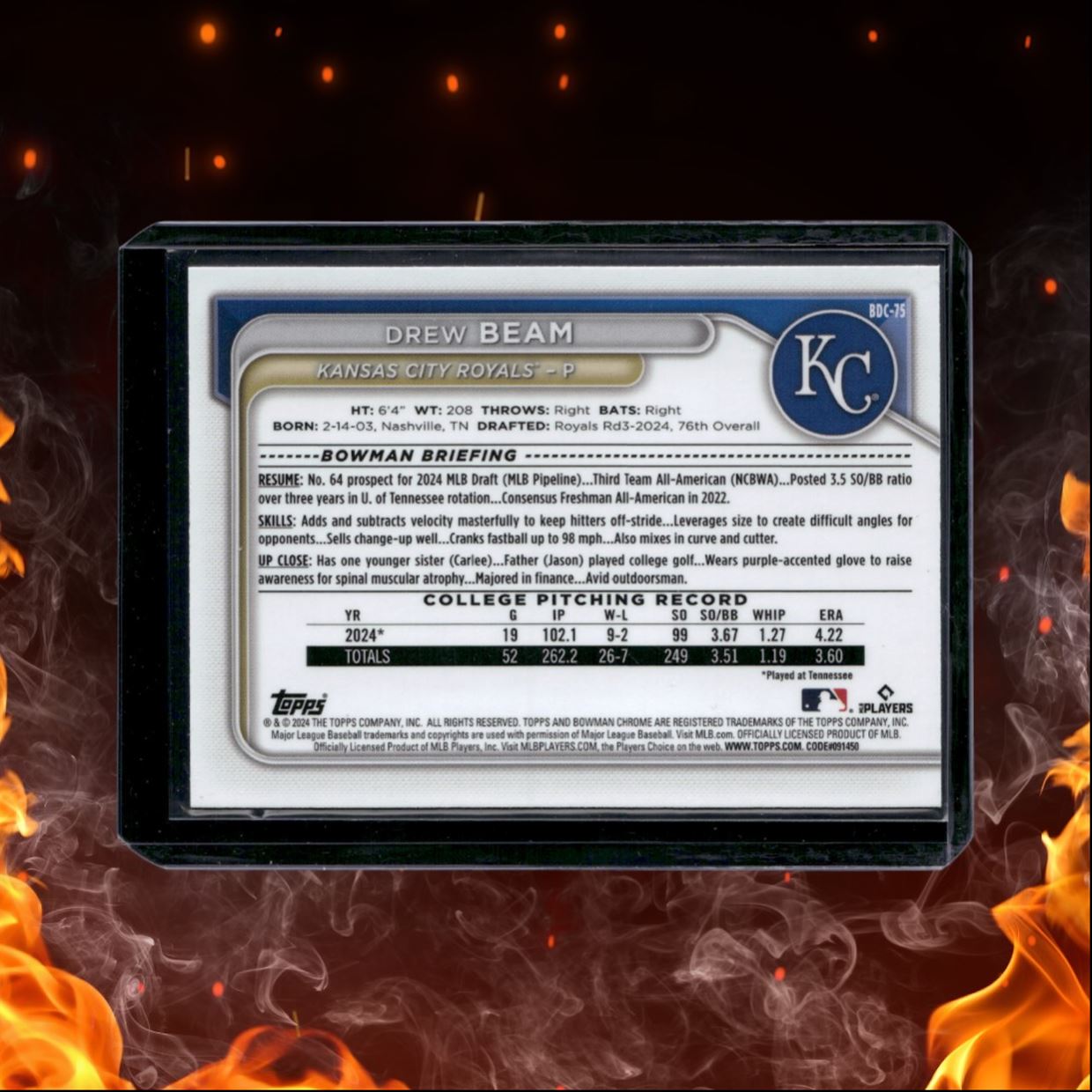 2024 Bowman Chrome Drew Beam 1st Prospect #BDC-75