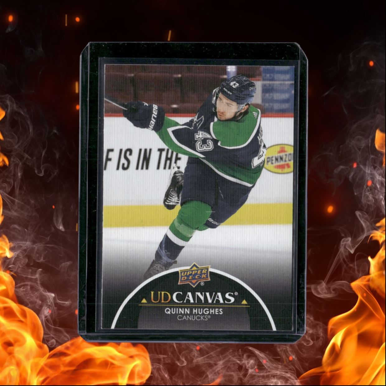2021-22 Upper Deck Quinn Hughes Black UD Canvas #C80