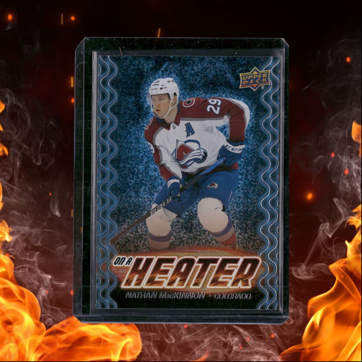 2024-25 Upper Deck Nathan MacKinnon On a Heater Speckled #OH-5