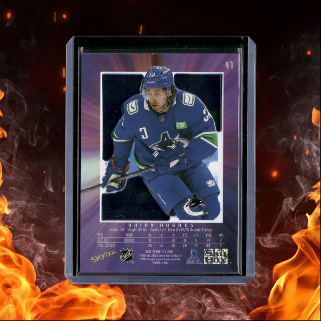 2023-24 SkyBox EX 2000 Quinn Hughes (A) #47