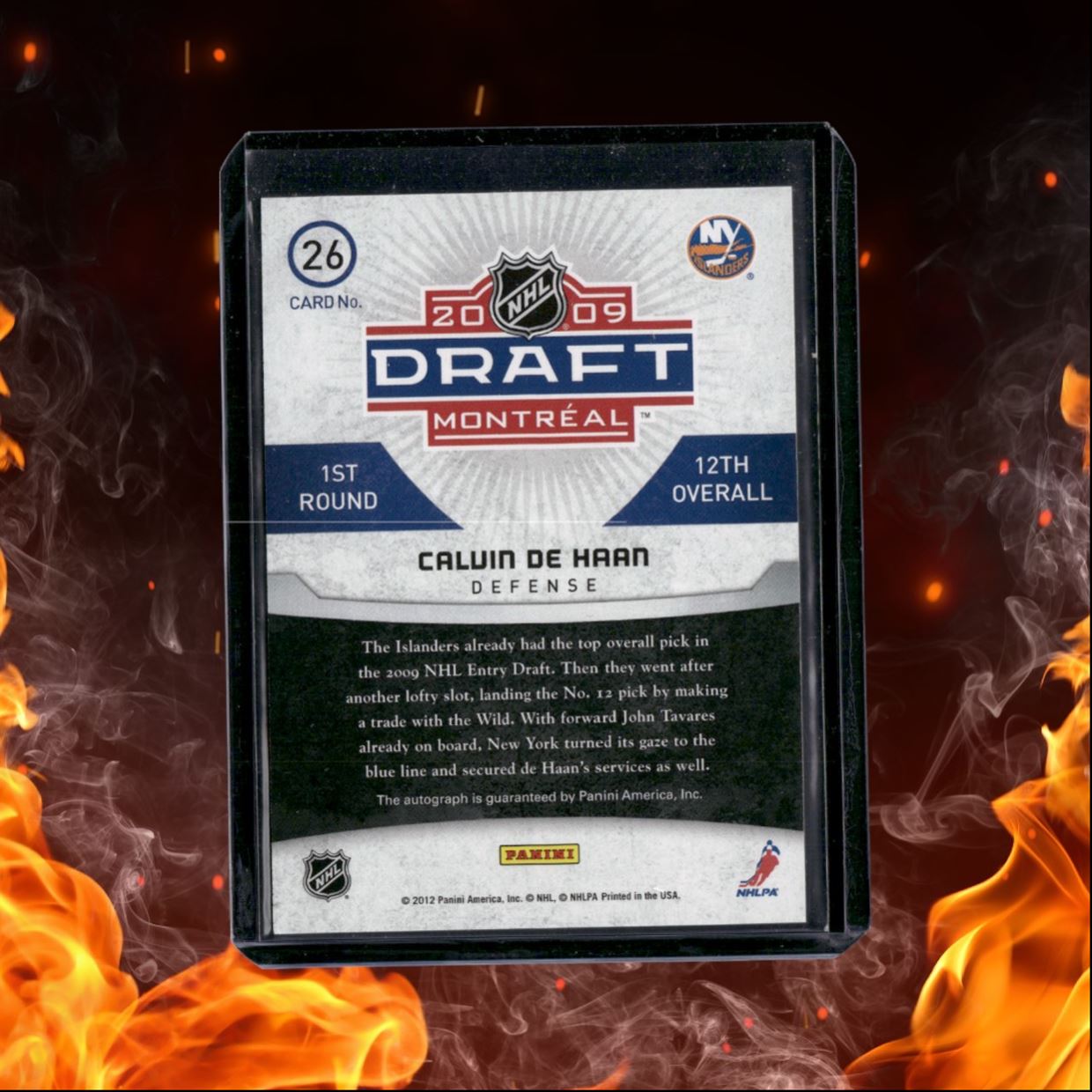 2011-12 Panini Titanium Calvin De Haan Draft Day Rookie Auto 96/99 #26