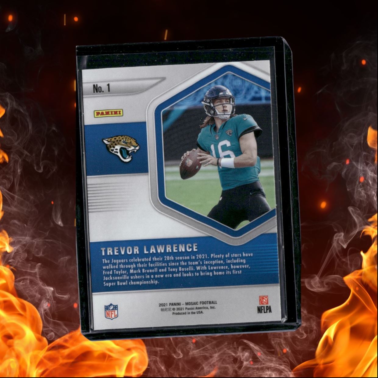 2021 Panini Mosaic Trevor Lawrence Blue Chips Rookie #1