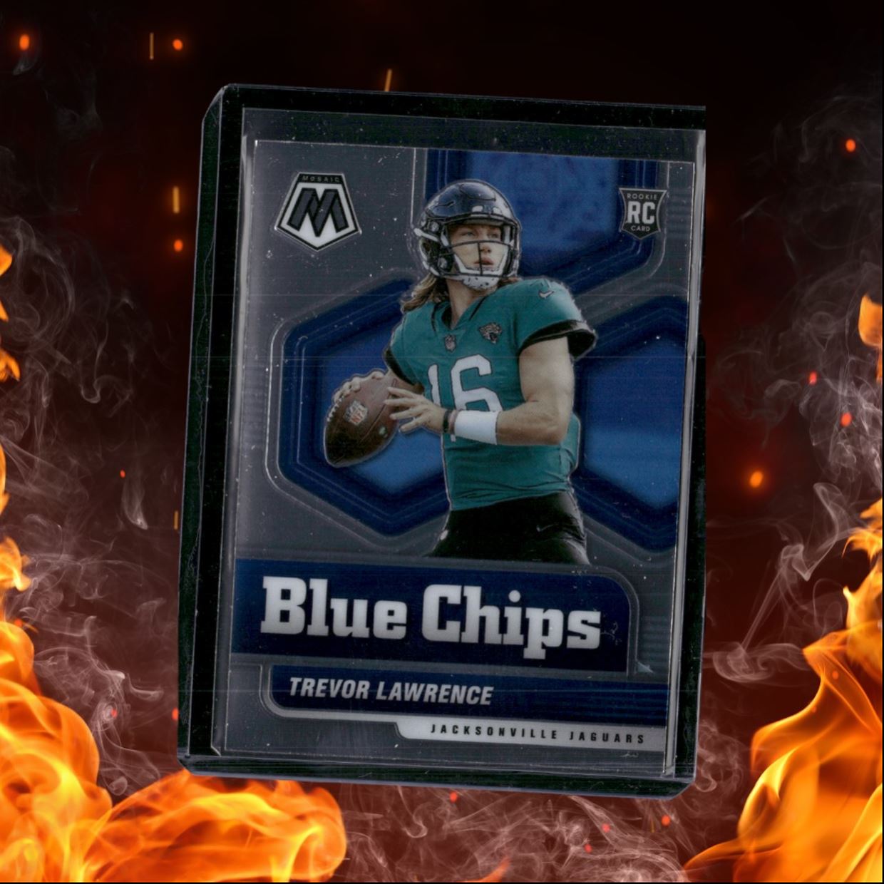 2021 Panini Mosaic Trevor Lawrence Blue Chips Rookie #1