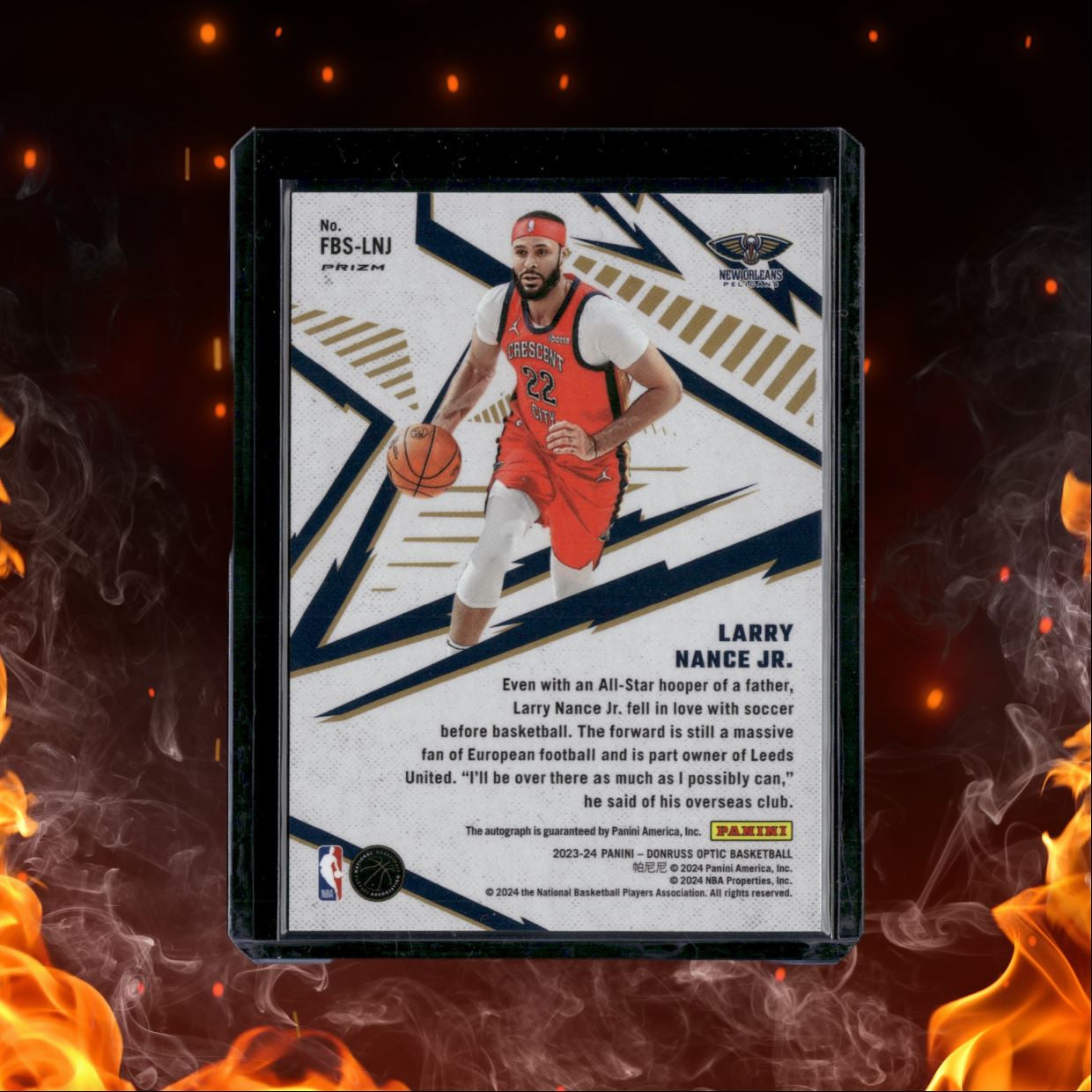 2023-24 Donruss Optic Larry Nance Jr. Fast Break Signatures Disco Prizm Auto