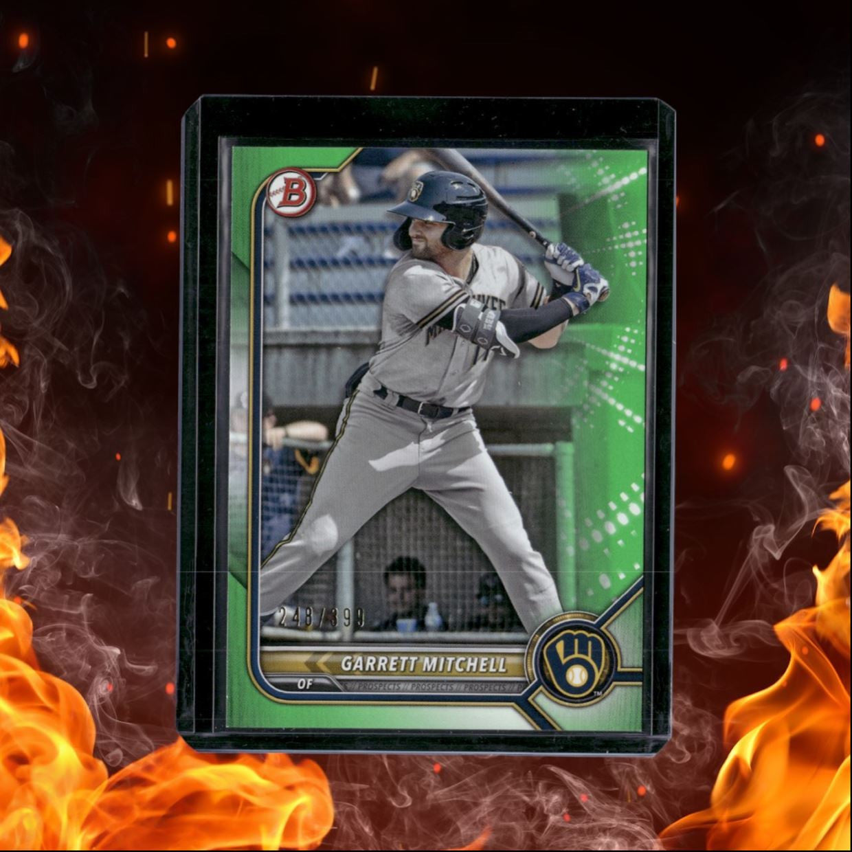 2022 Bowman Prospects Garrett Mitchell Neon Green 248/399 #BP-132