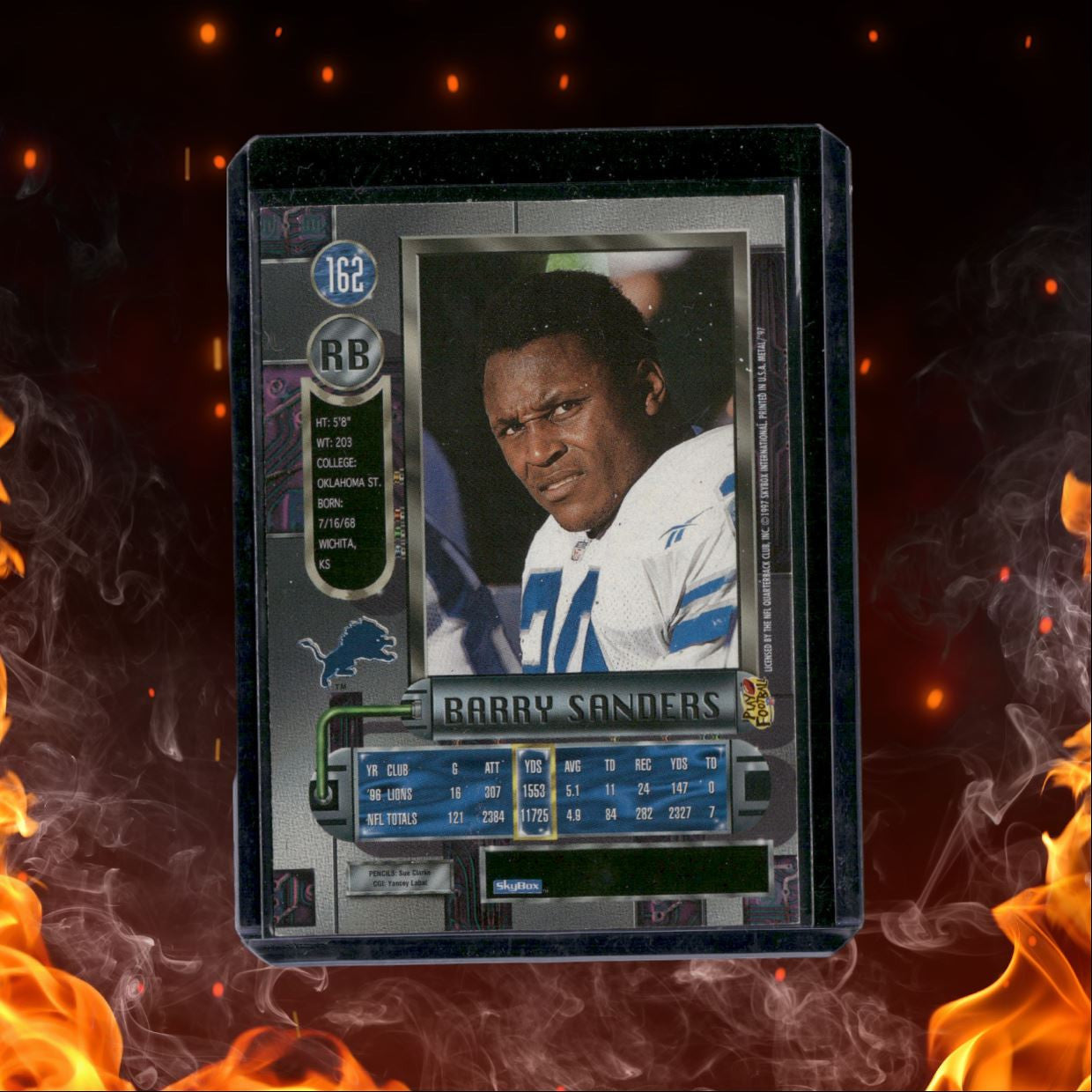 1997 Skybox Metal Universe Barry Sanders #162