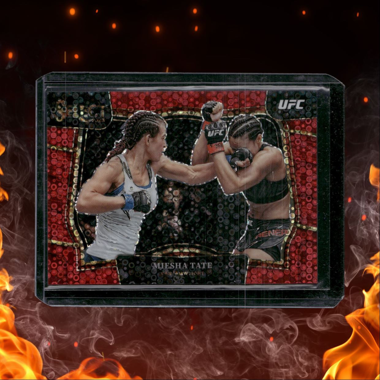 2023 Panini Select Miesha Tate Octagonside Red Disco Prizm 85/99 #253