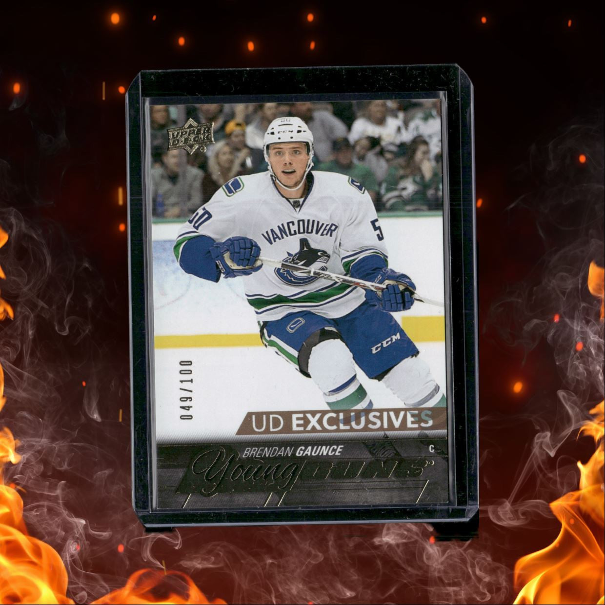 2015-16 Upper Deck Brendan Gaunce UD Exclusives Young Guns Rookie 049/100 #481