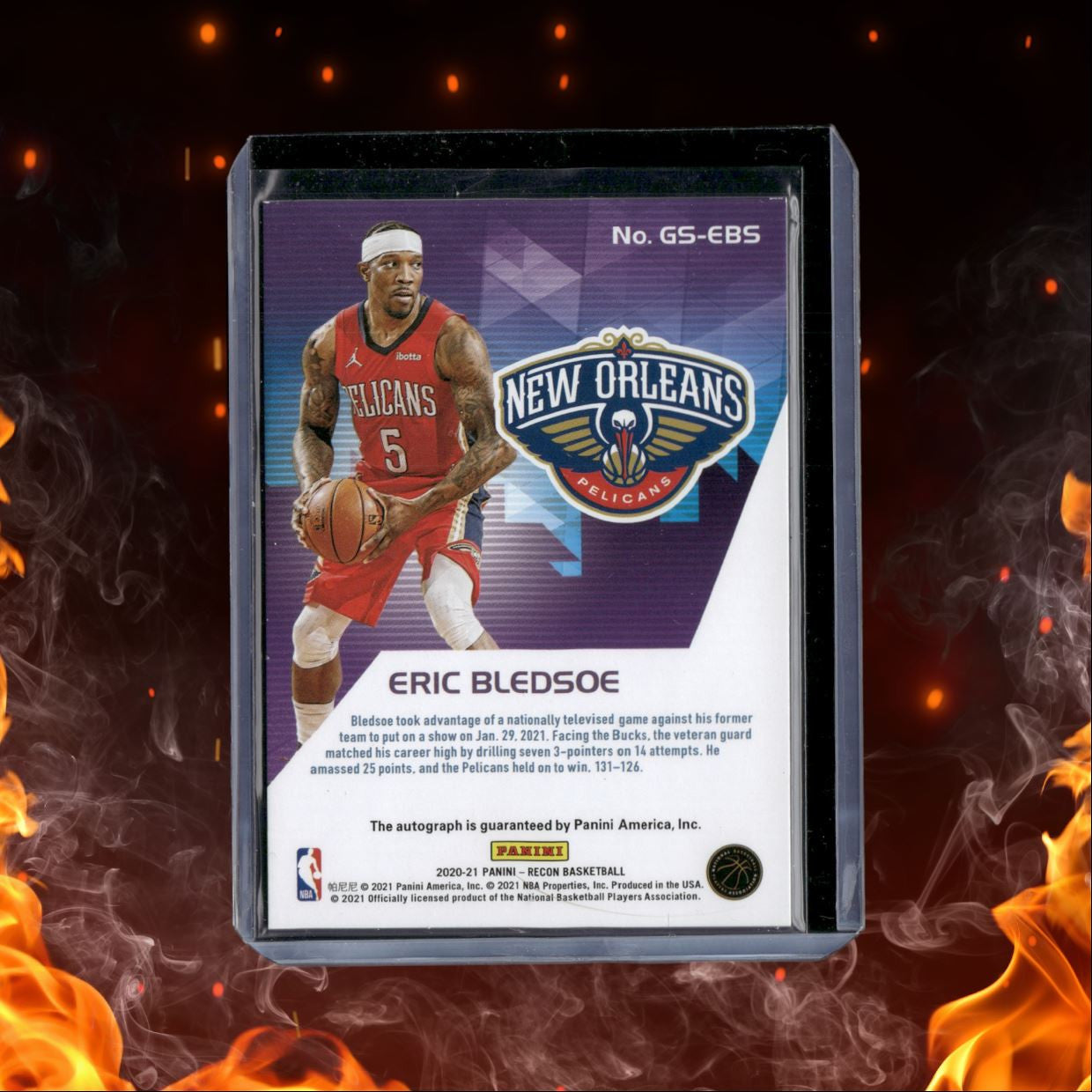 2020-21 Panini Recon Eric Bledsoe Glorified Signatures 29/99 #GS-EBS