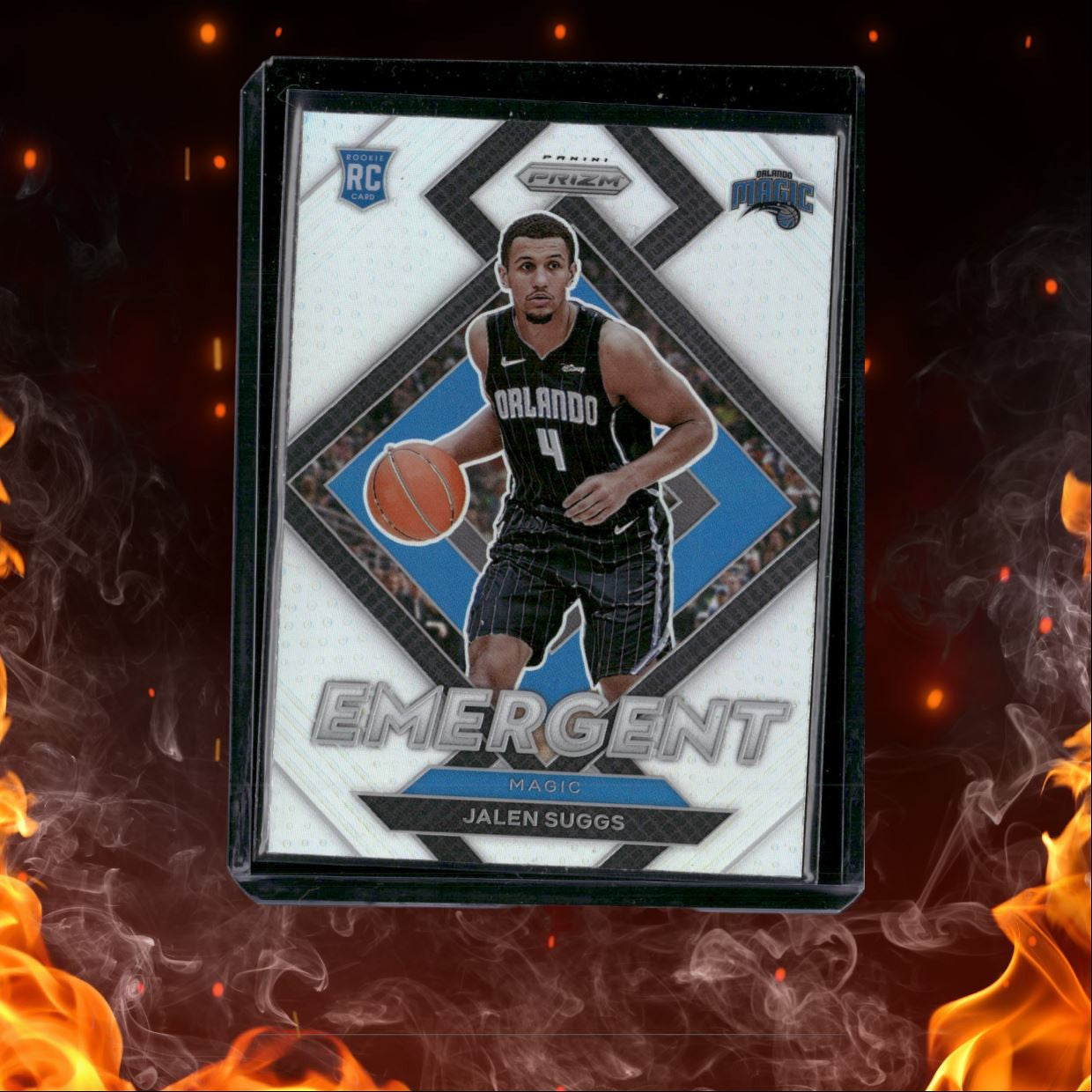 2021-22 Panini Select Jalen Suggs Emergent Silver Prizm Rookie #12