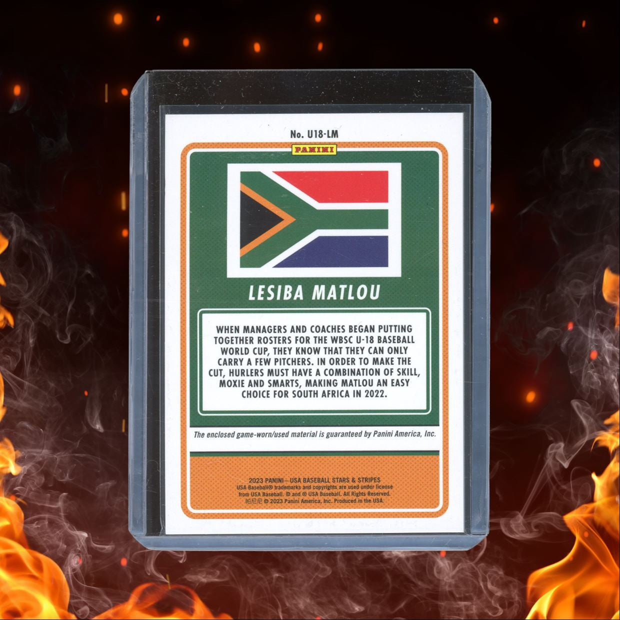 2023 Panini USA Lesiba Matlou World Cup Patch #U18-LM