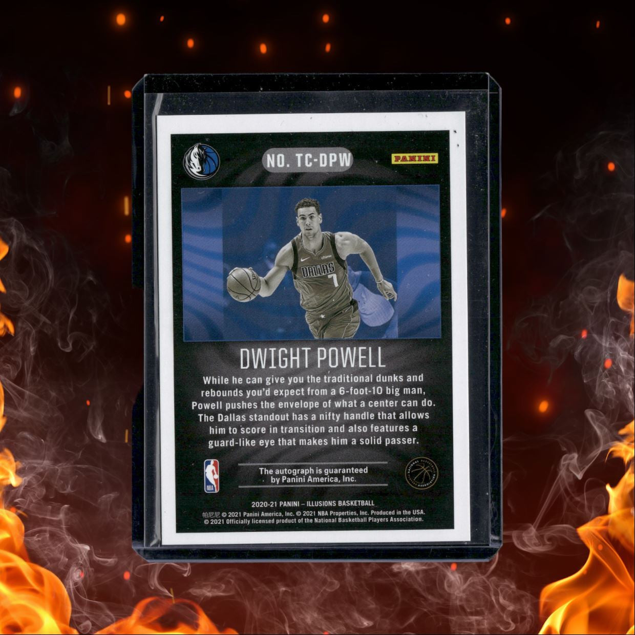 2020-21 Panini Illusions Trophy Collection Signatures Dwight Powell #TC-DPW
