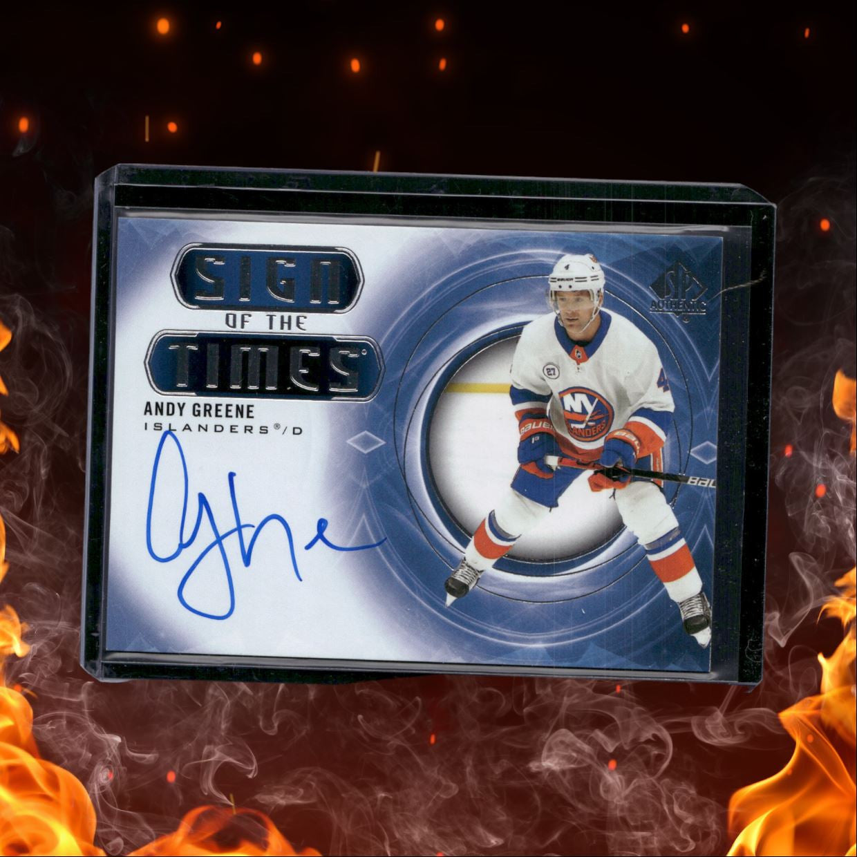 2020-21 Upper Deck SP Authentic Andy Greene Sign of the Times Auto #SOTT-AG