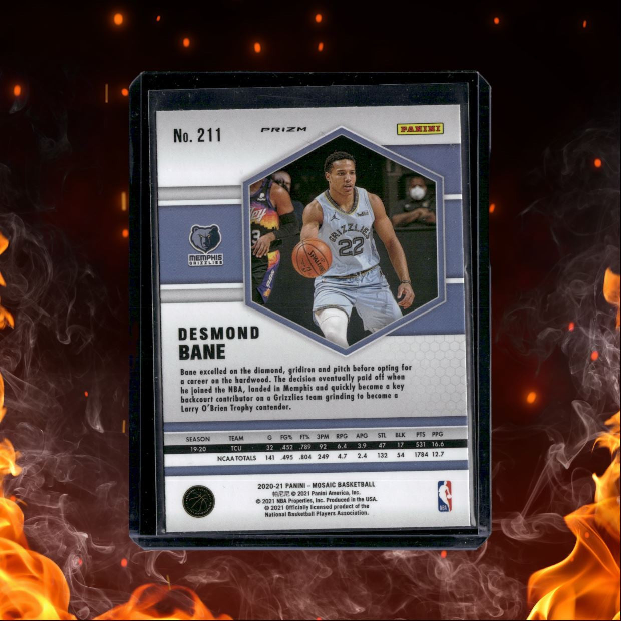 2020-21 Panini Mosaic Reactive Blue Desmond Bane Rookie #211