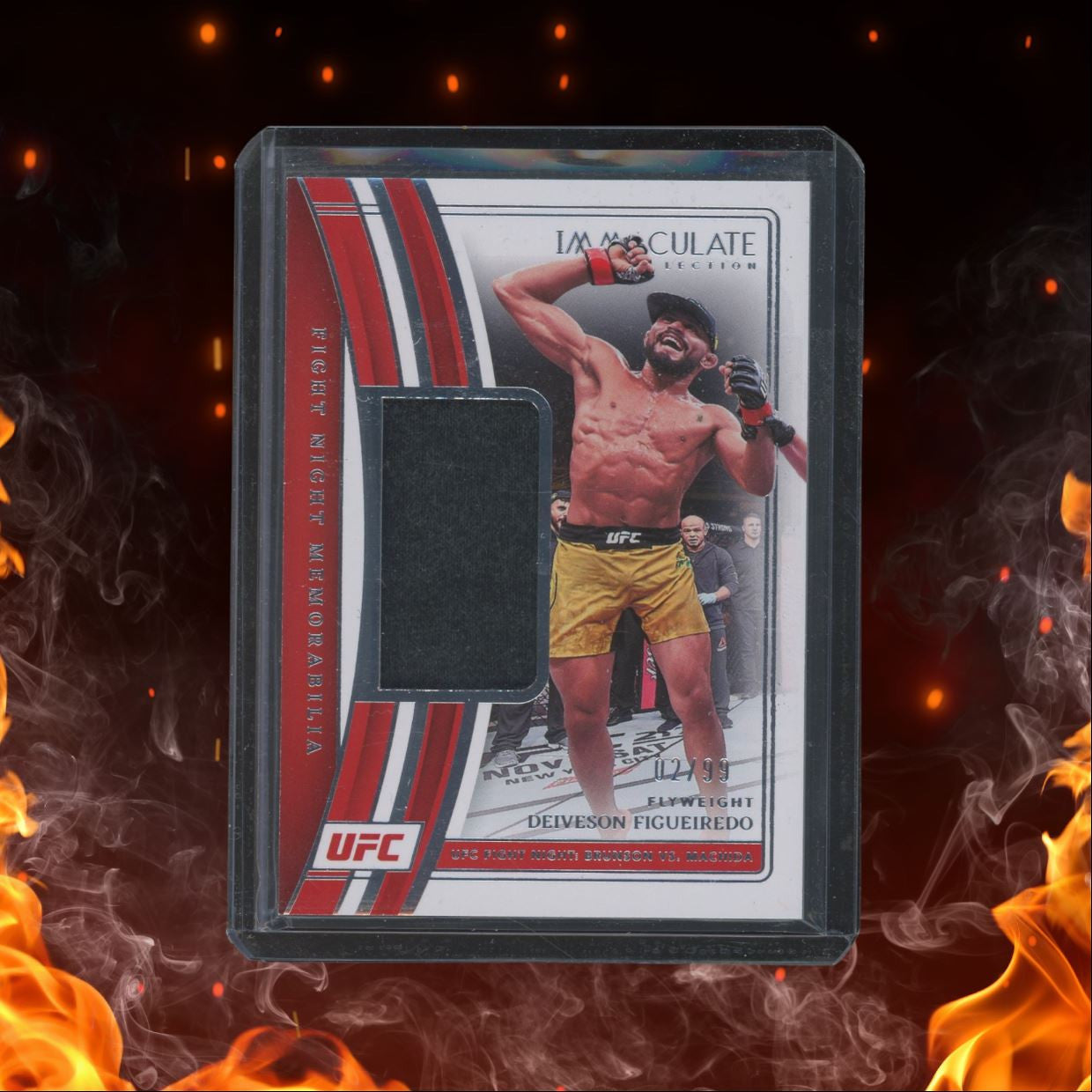 2023 Panini Immaculate Deiveson Figueiredo Fight Night Memorabilia 02/99 #FN-DFG