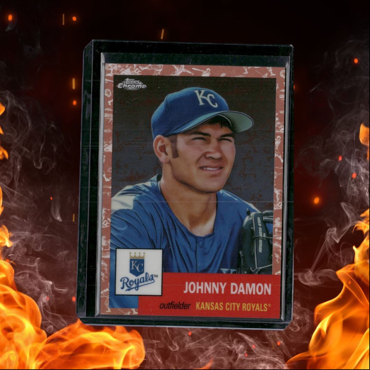 2022 Topps Chrome Platinum Anniversary Johnny Damon Toile Rose Gold 73/75 #328