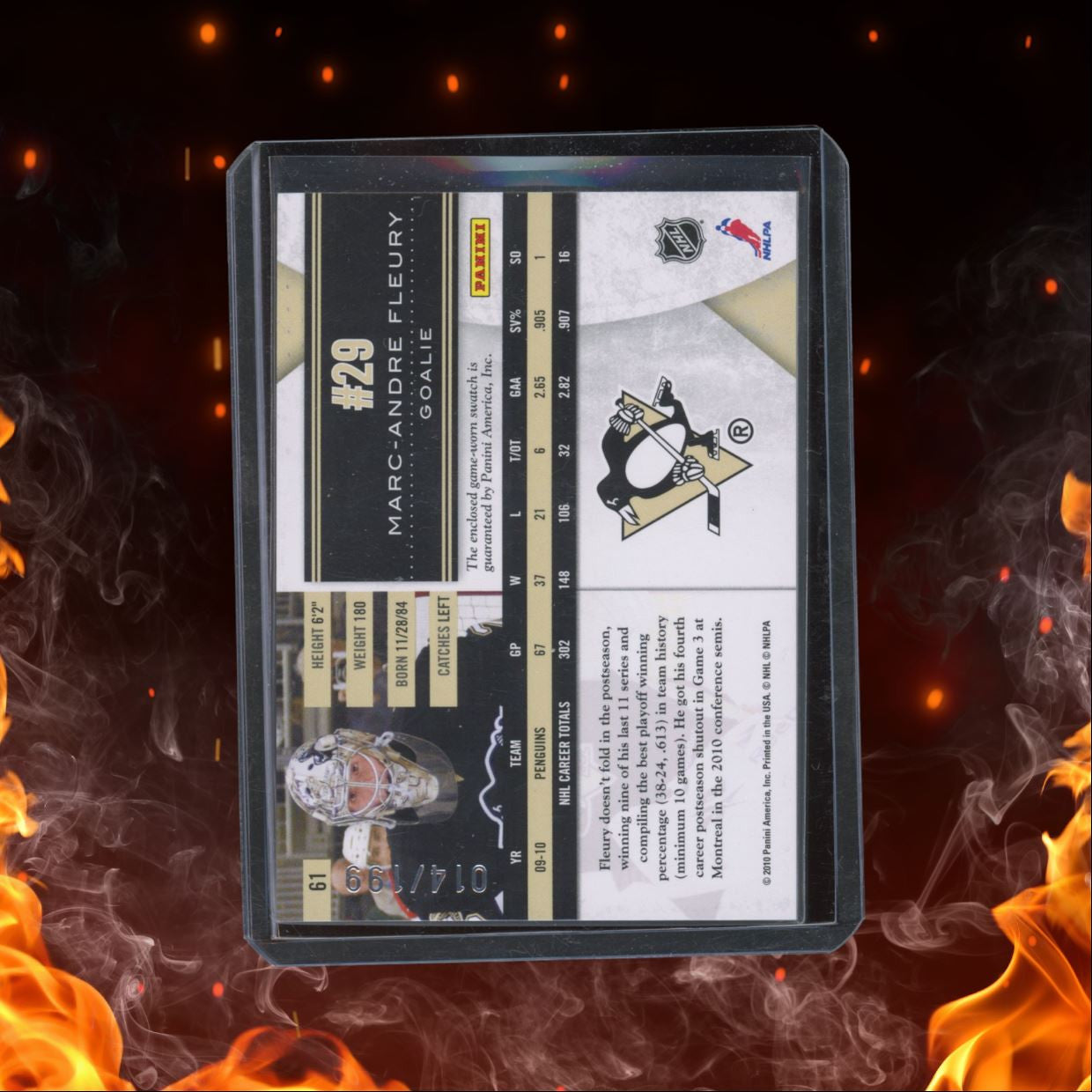 2010-11 Panini Limited Marc-Andre Fleury Jersey 014/199 #61