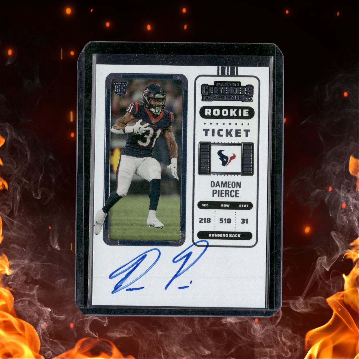 2022 Panini Contenders Dameon Pierce Rookie Ticket Auto #111