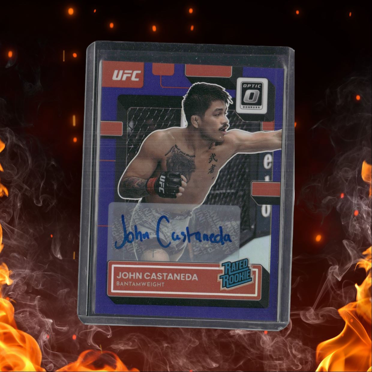 2023 Panini Donruss Optic John Castaneda Purple Prizm Rated Rookie Auto #127