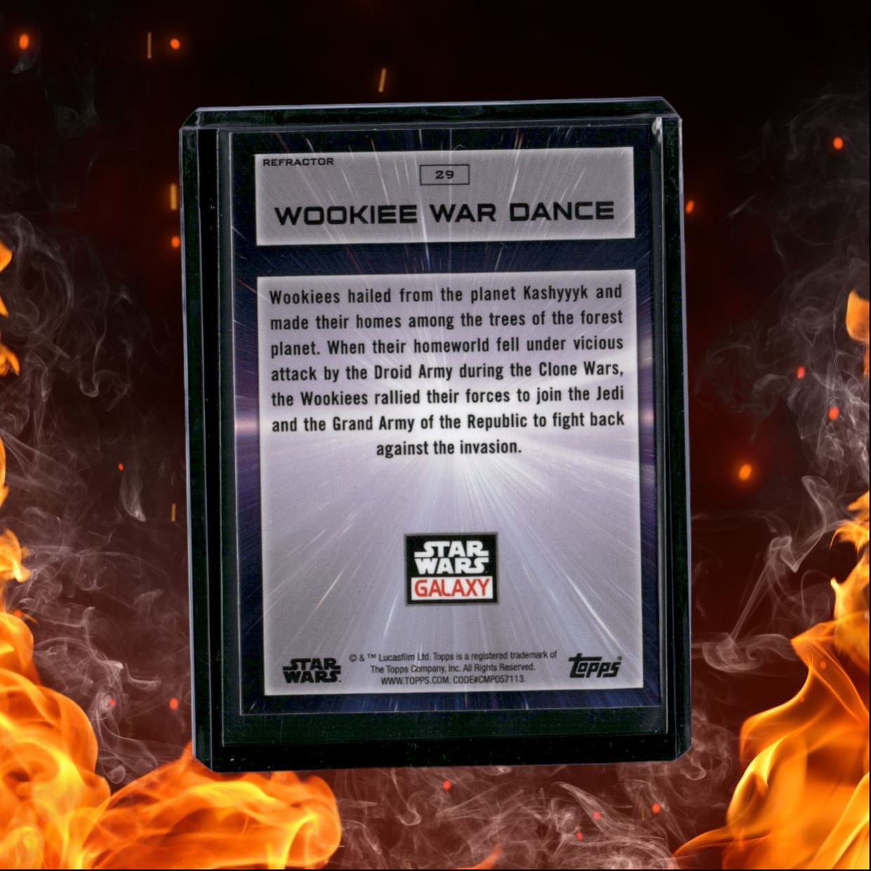2022 Topps Star Wars Galaxy Chrome Wookie War Dance Refractor #29