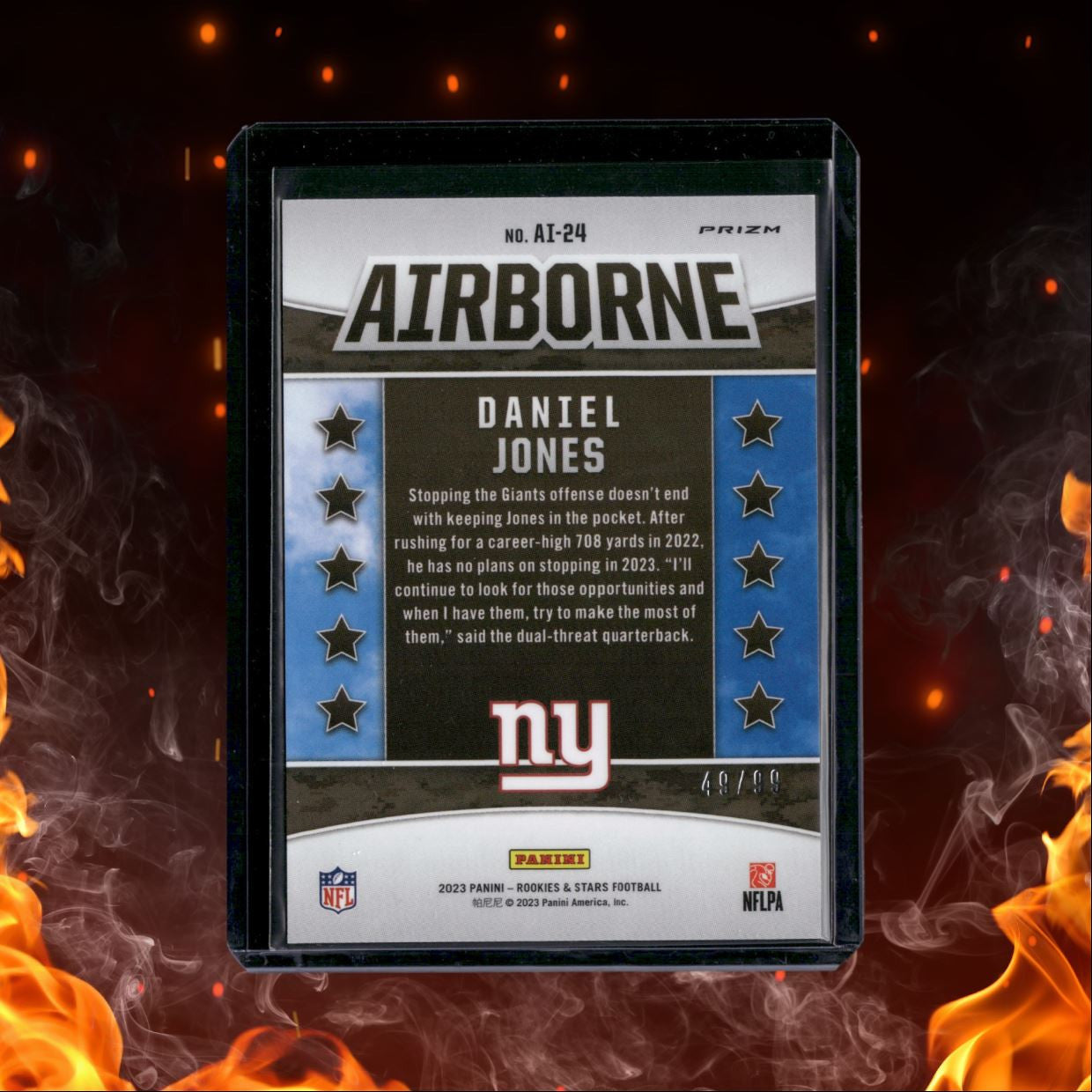 2023 Panini Rookies & Stars Red Airborne Daniel Jones 49/99 #AI-24