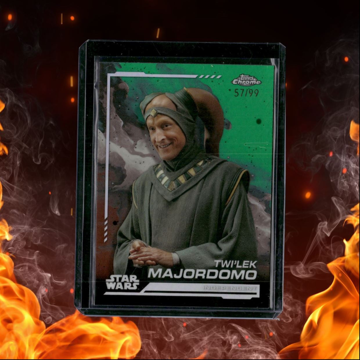 2024 Topps Chrome Star Wars Twi'lek Majordomo Kashyyyk Green Refractor 57/99 #24