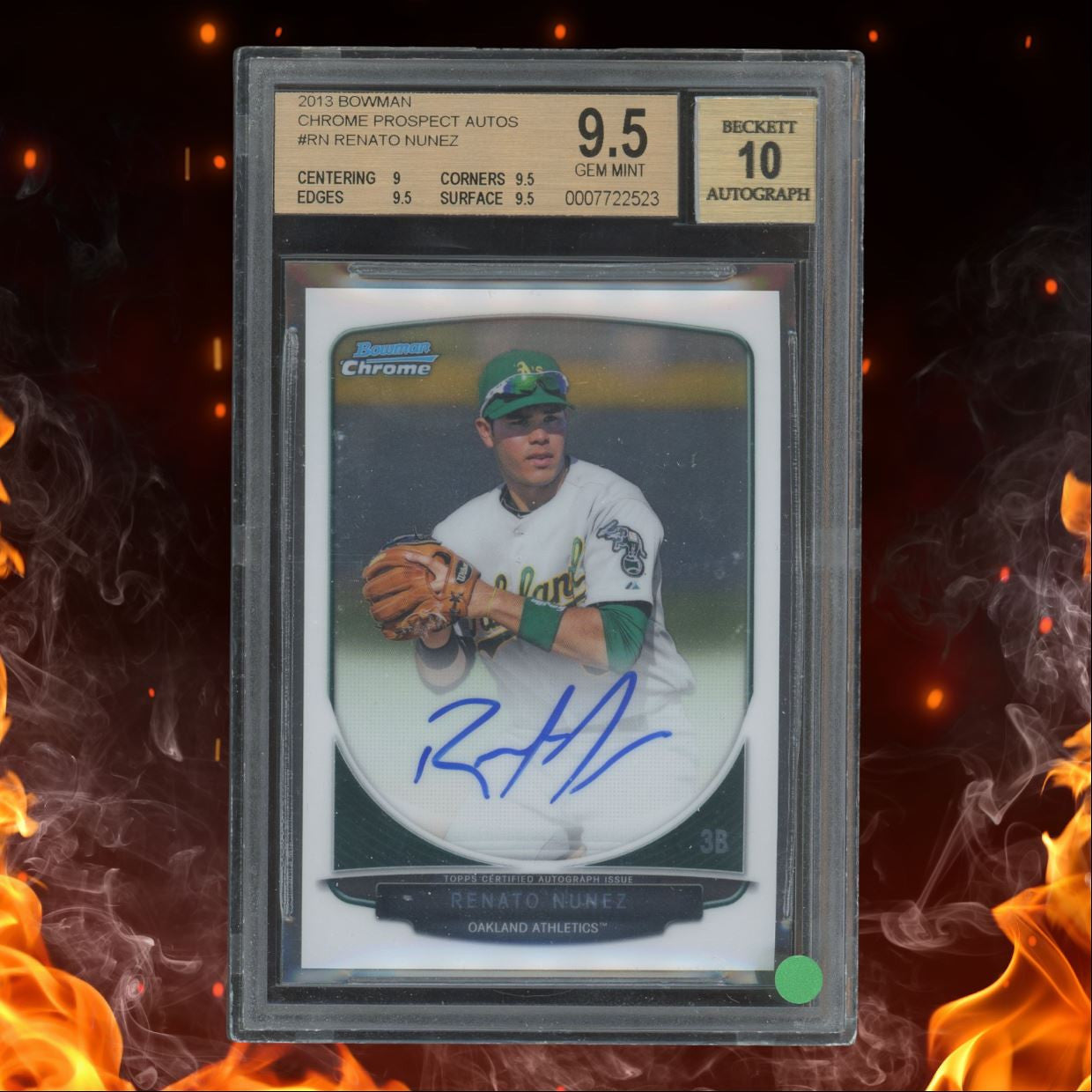 2013 Bowman Chrome Renato Nunez Prospect Rookie Auto BGS 9.5 #BCP132