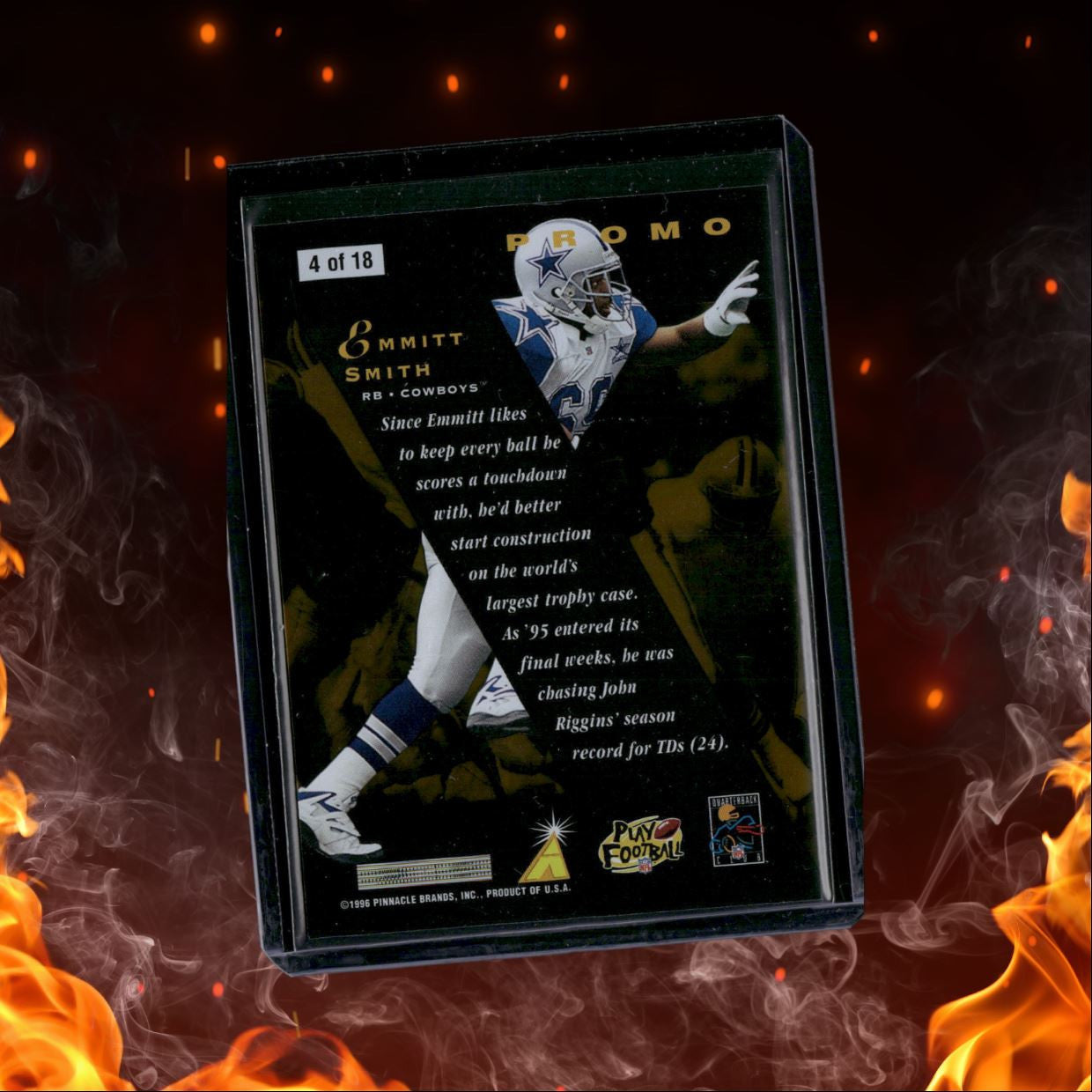 1996 Pinnacle Zenith Emmitt Smith Z Team #4