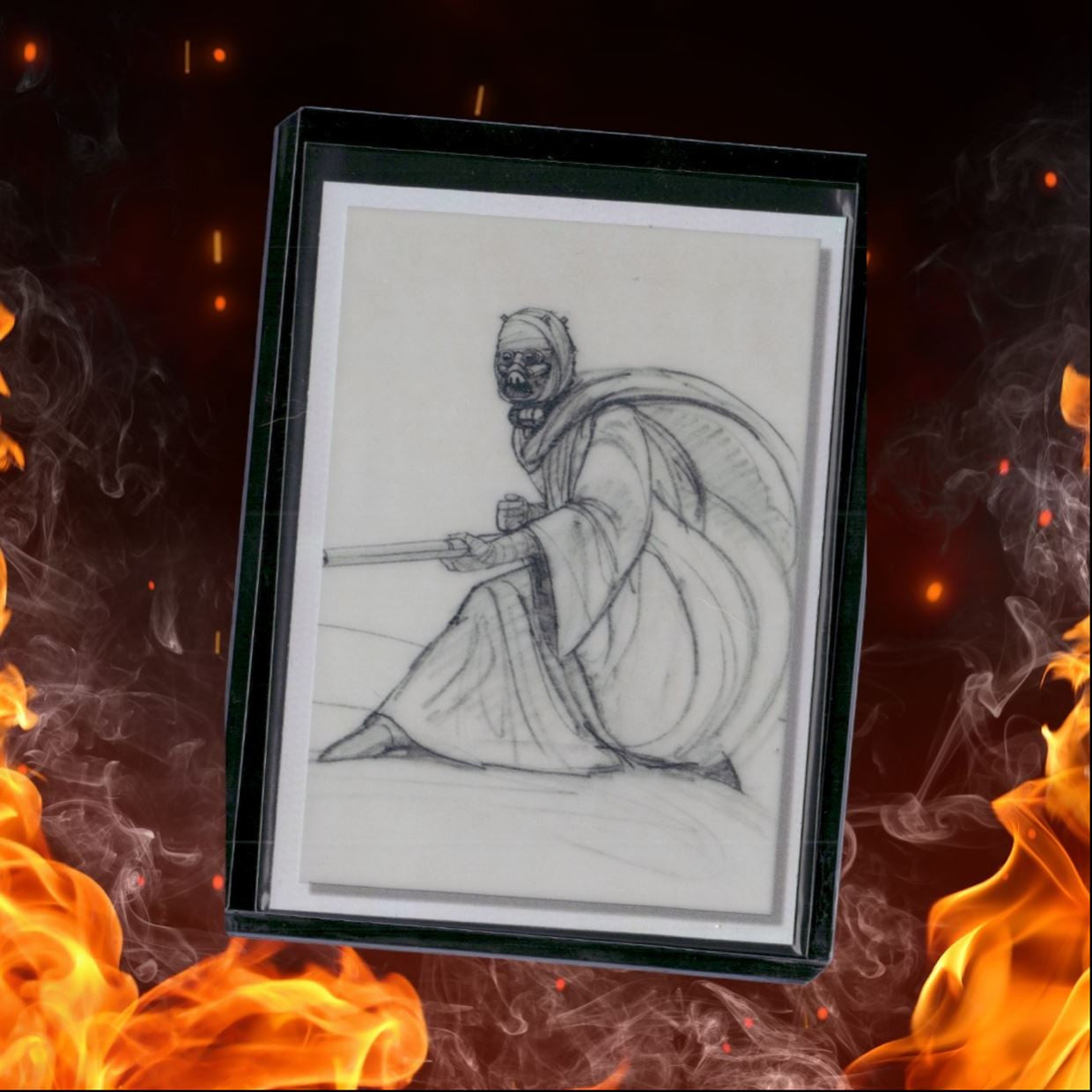 2022 Topps Star Wars Galaxy Chrome Tusken Raider Original Trilogy Concept Art