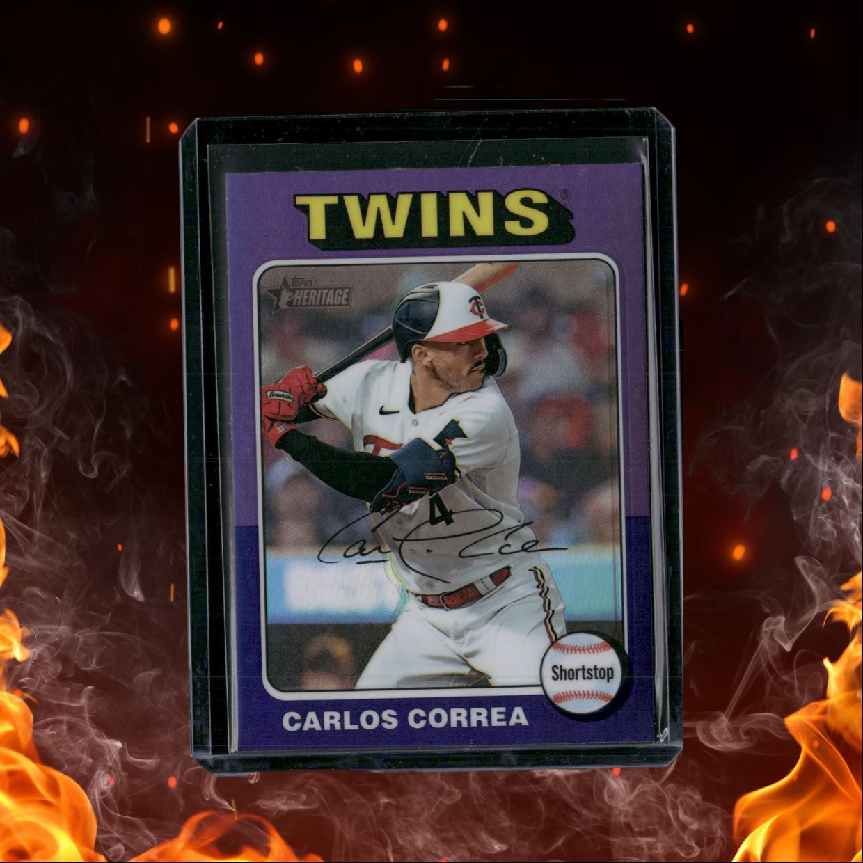 2024 Topps Heritage Purple SP Carlos Correa #234