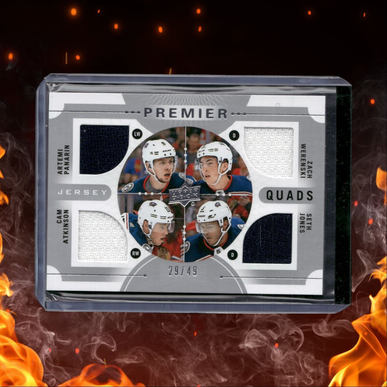 2017-18 Upper Deck Premier Collection Artemi Panarin/Zach Werenski/Cam
