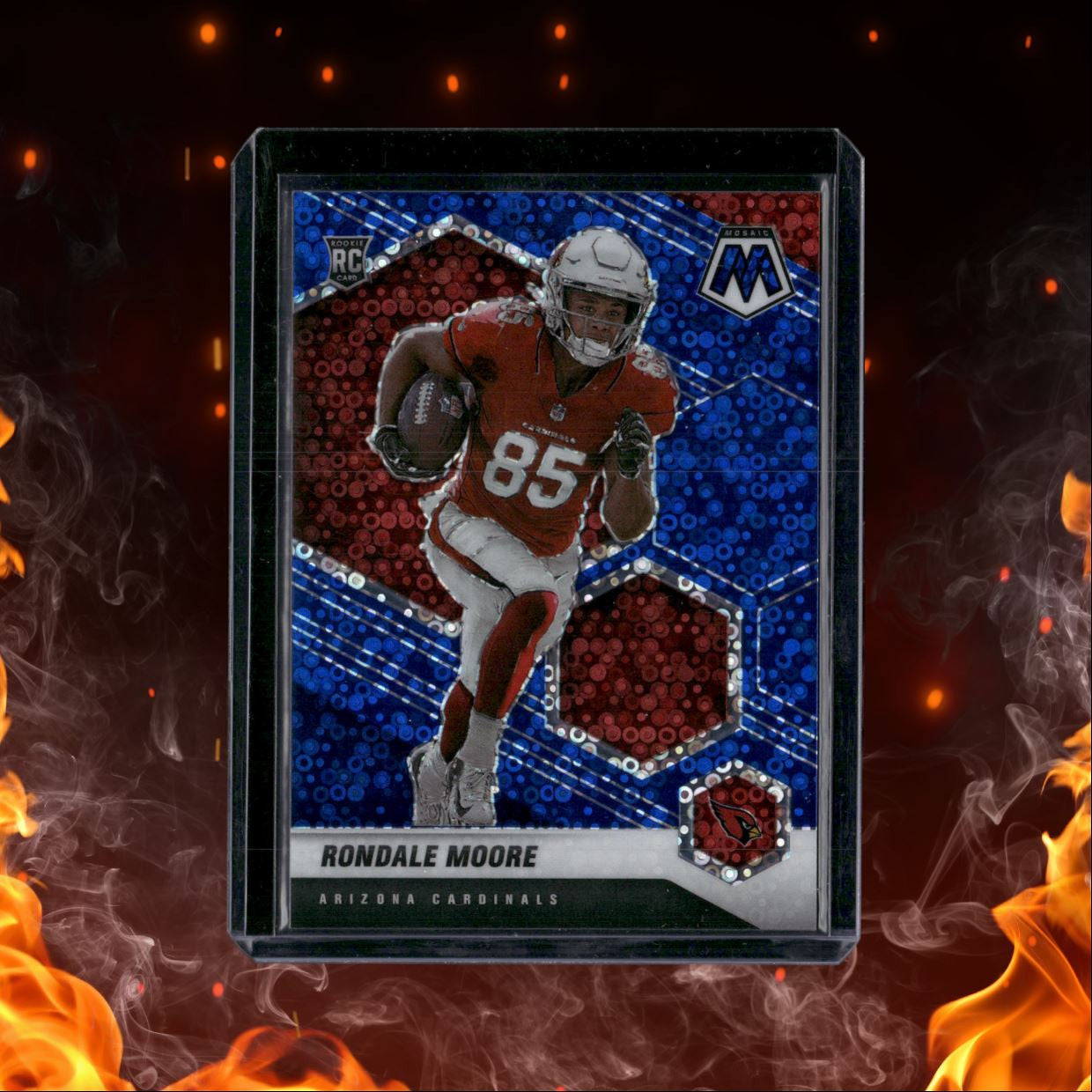 2021 Panini Mosaic No Huddle Prizm Blue Rondale Moore Rookie 67/75 #317