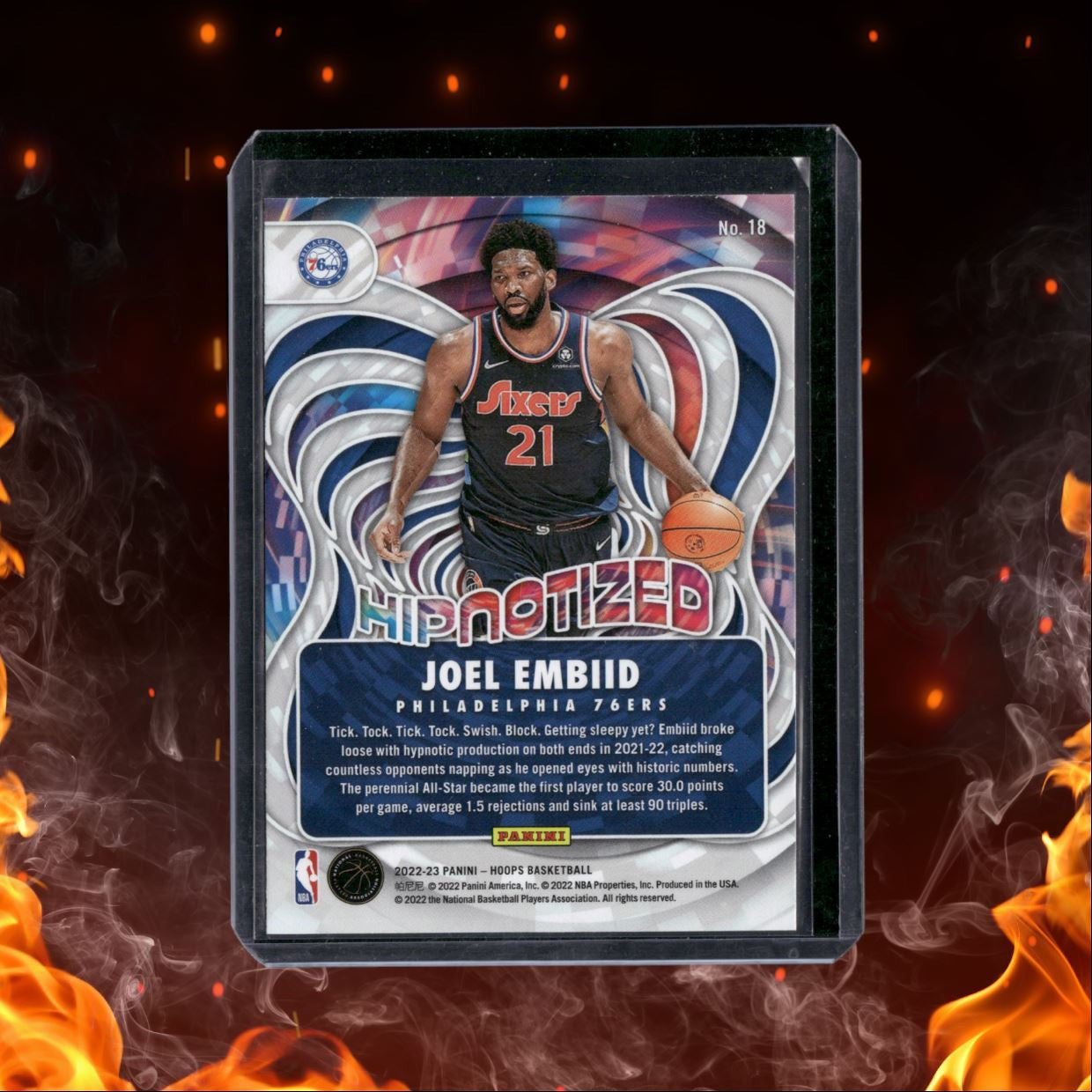 2022-23 Panini Hoops Joel Embiid Hipnotized #18