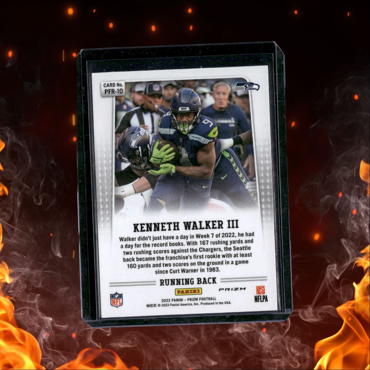 2022 Panini Prizm Flashback Rookie Prizms Kenneth Walker III Silver #PFR-10