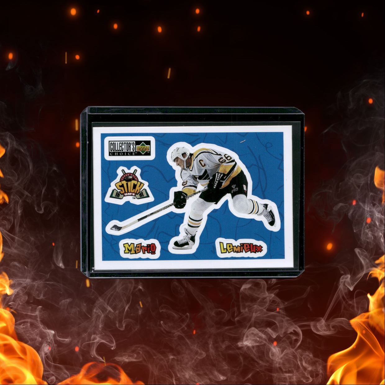 1996-97 Collector's Choice Stick'ums Mario Lemieux #S7