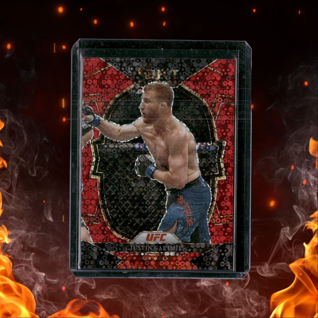 2023 Panini Select Justin Gaethje Red Disco Prizm 83/99 #47