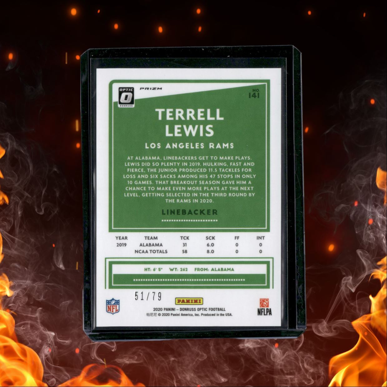 2020 Donruss Optic Terrell Lewis Pink Velocity 51/79 #141