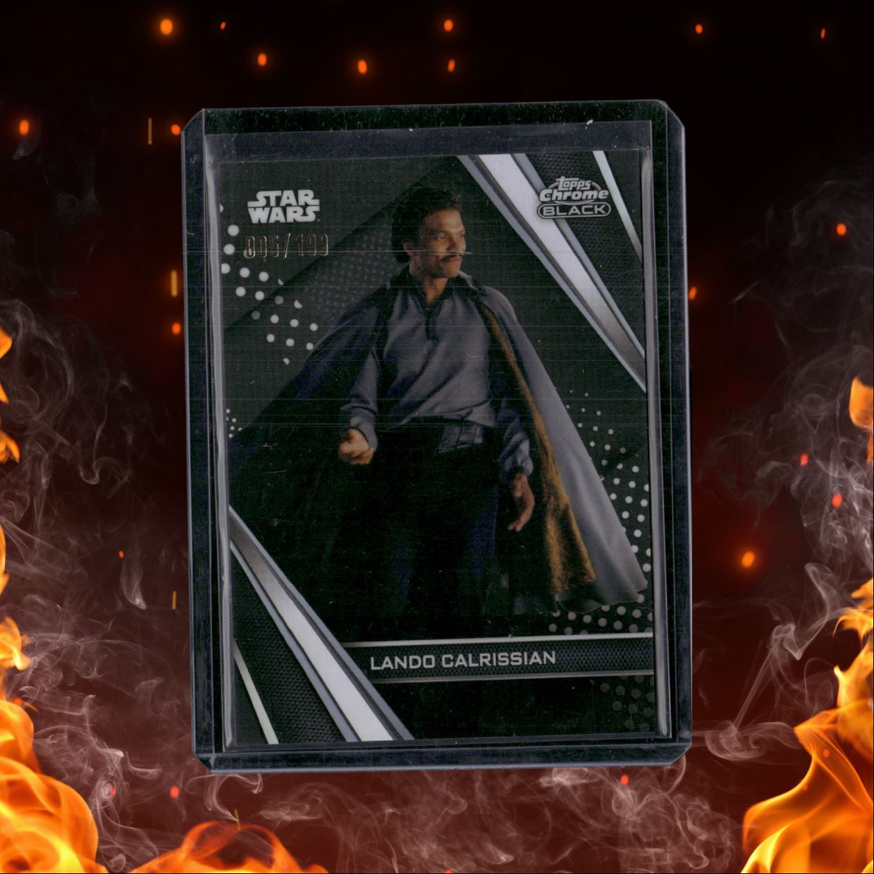 2023 Topps Chrome Black Star Wars Lando Calrissian Refractor 005/199 #8