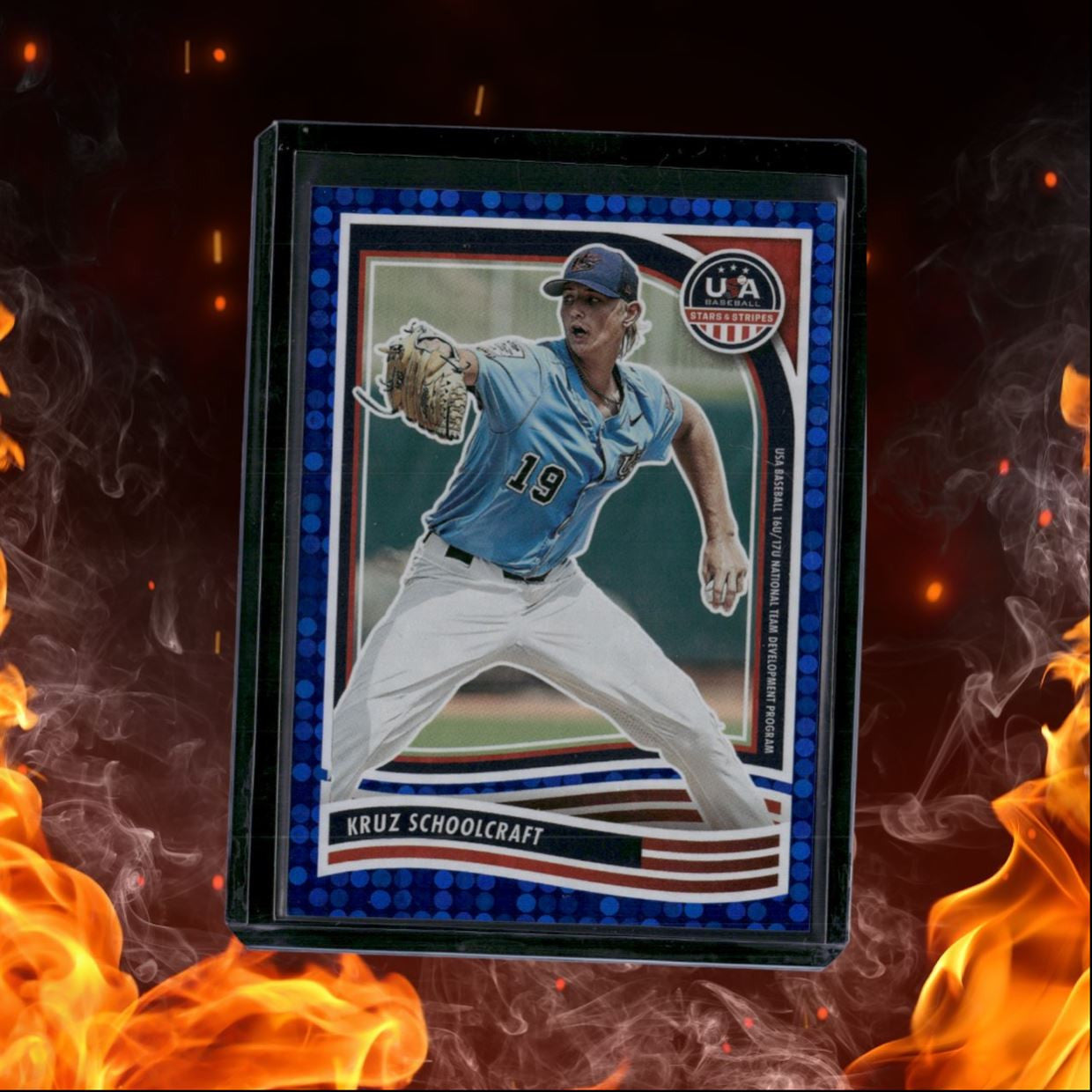 2024 Panini USA Stars & Stripes Kruz Schoolcraft Blue 063/149 #182