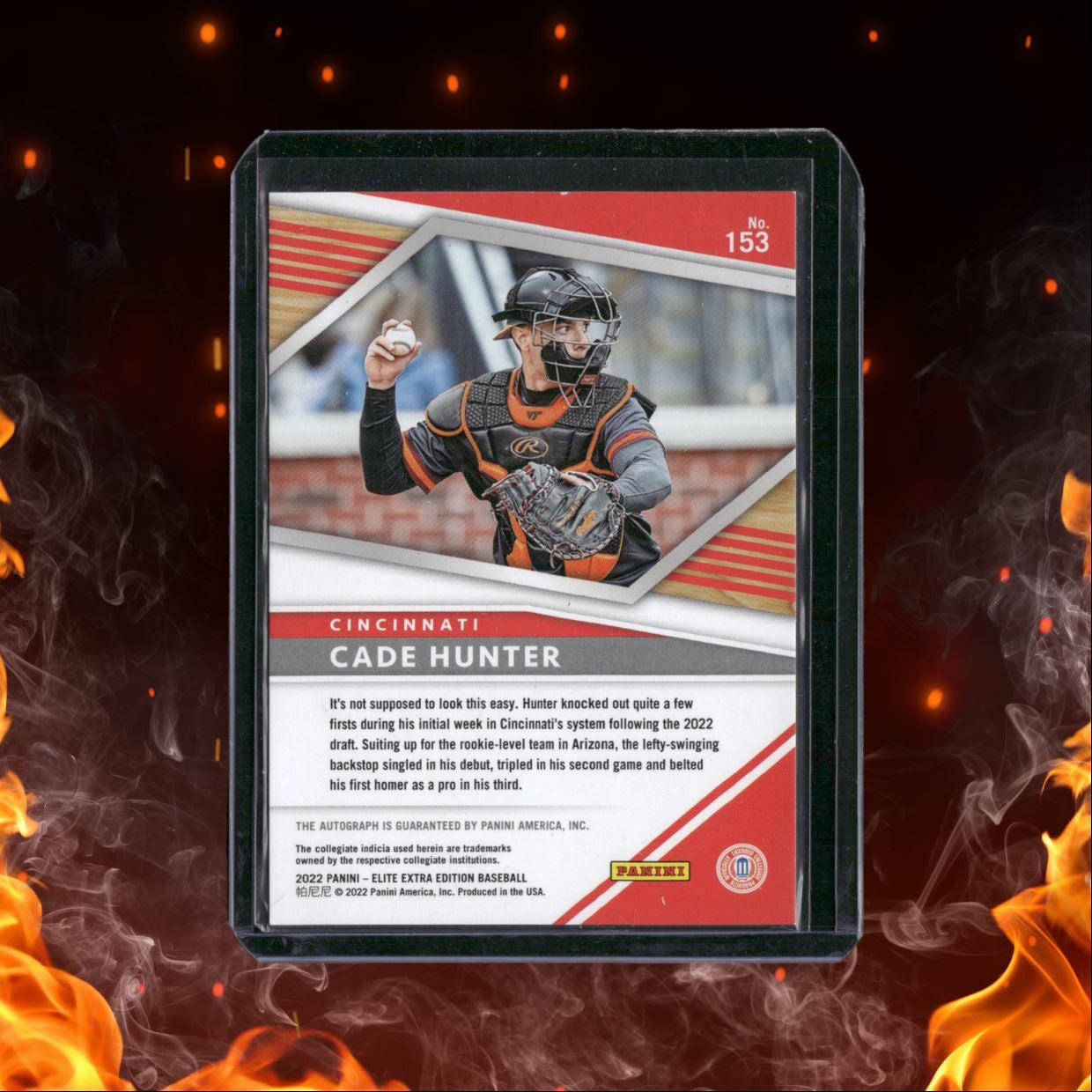 2022 Panini Elite Extra Edition Cade Hunter Auto #153
