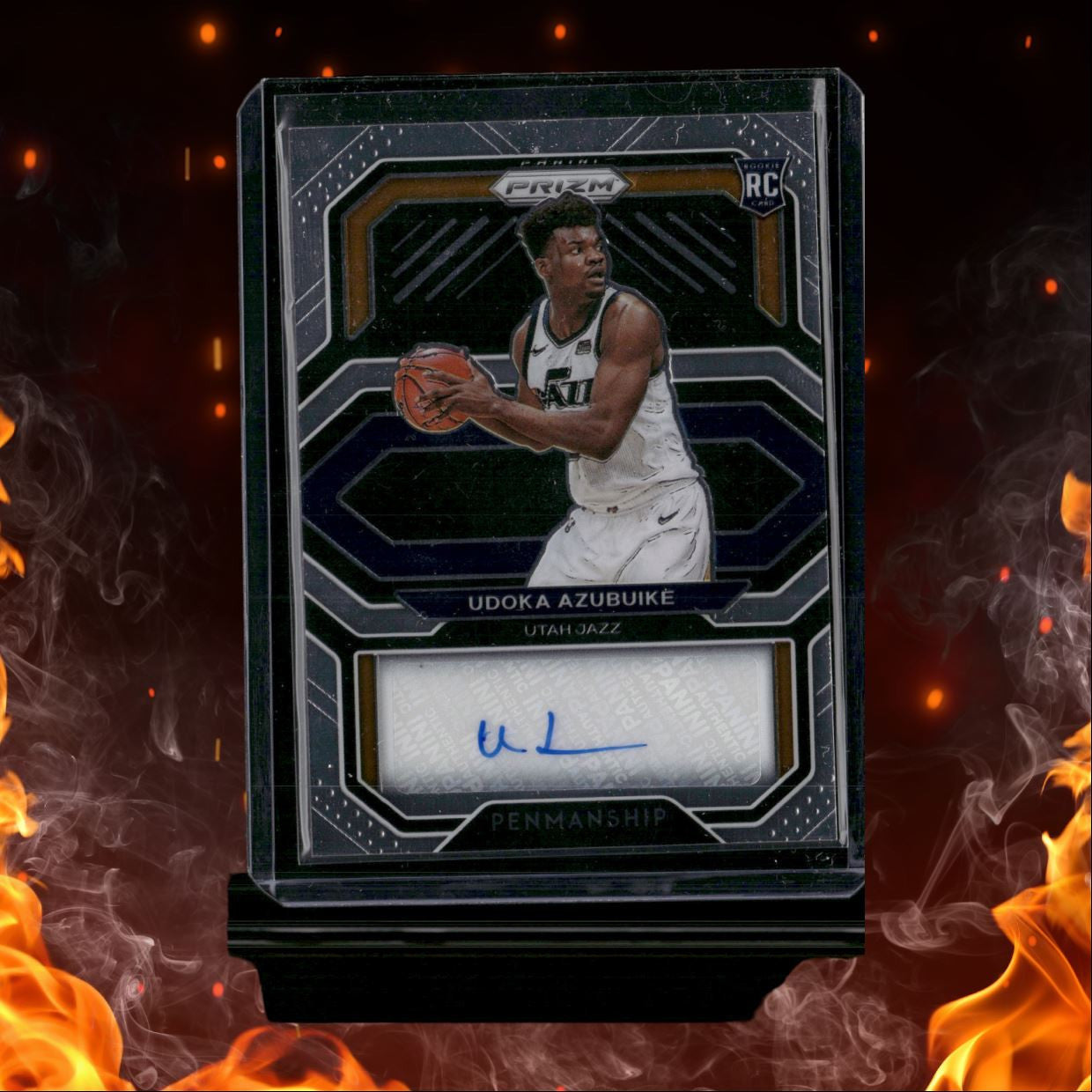 2020-21 Panini Prizm Rookie Penmanship Udoka Azubuike Rookie Auto #RP-UDK