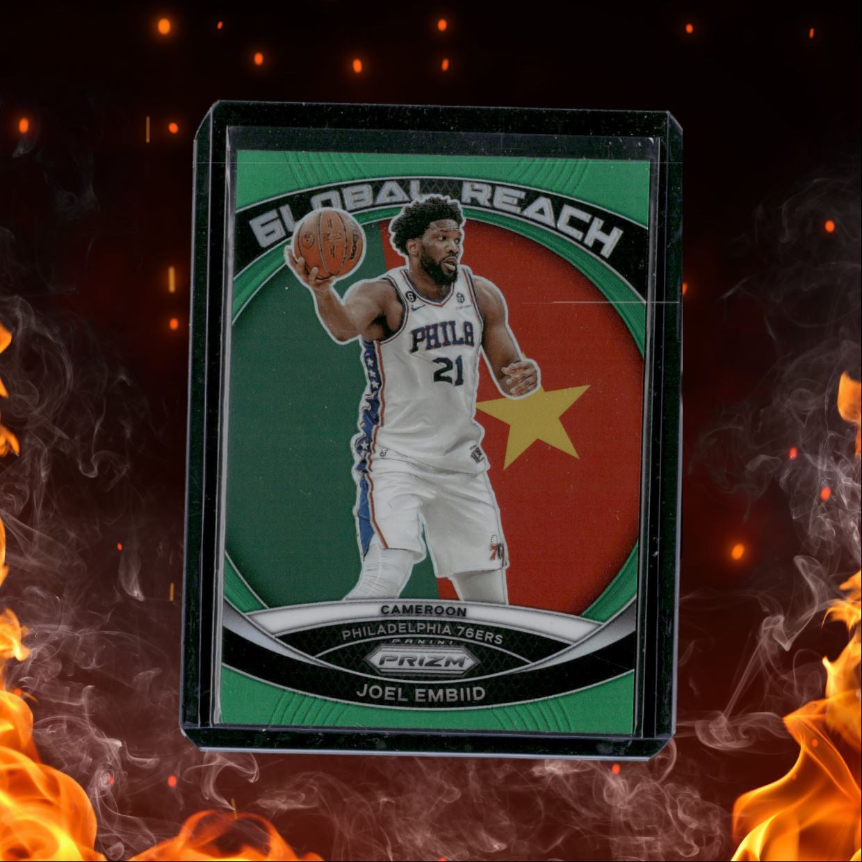 2023-24 Panini Prizm Global Reach Green Joel Embiid #5