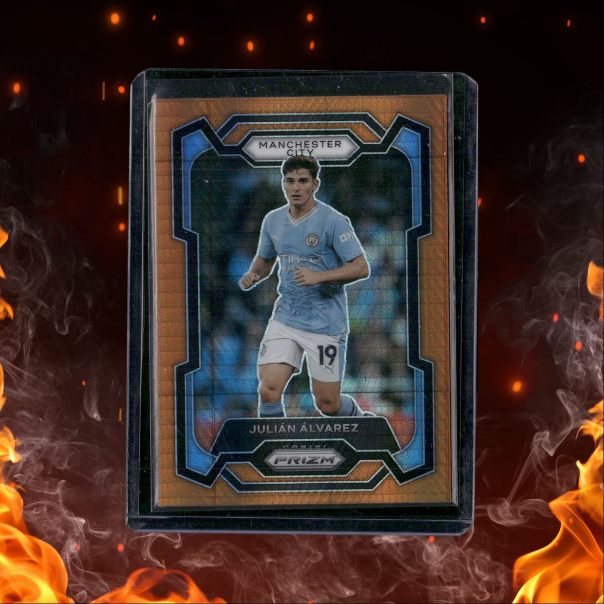 2022 Panini Prizm Julian Alvarez Orange Hyper #4