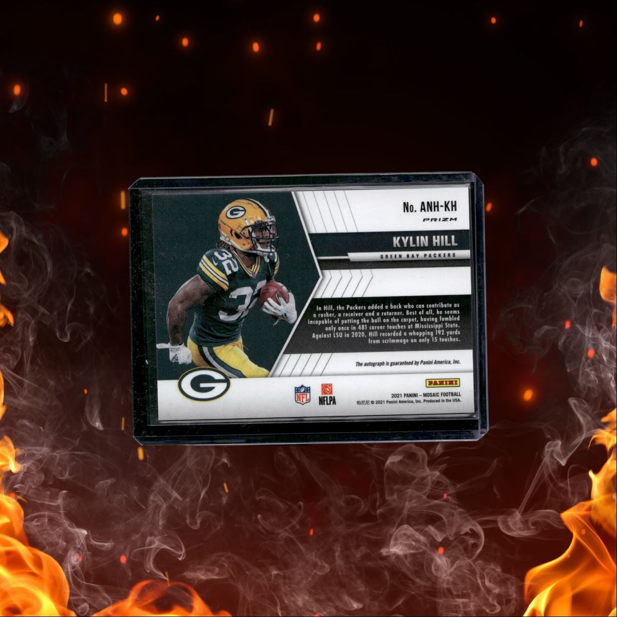 2021 Panini Mosaic Kylin Hill No Huddle Disco Rookie Auto #ANH-KH