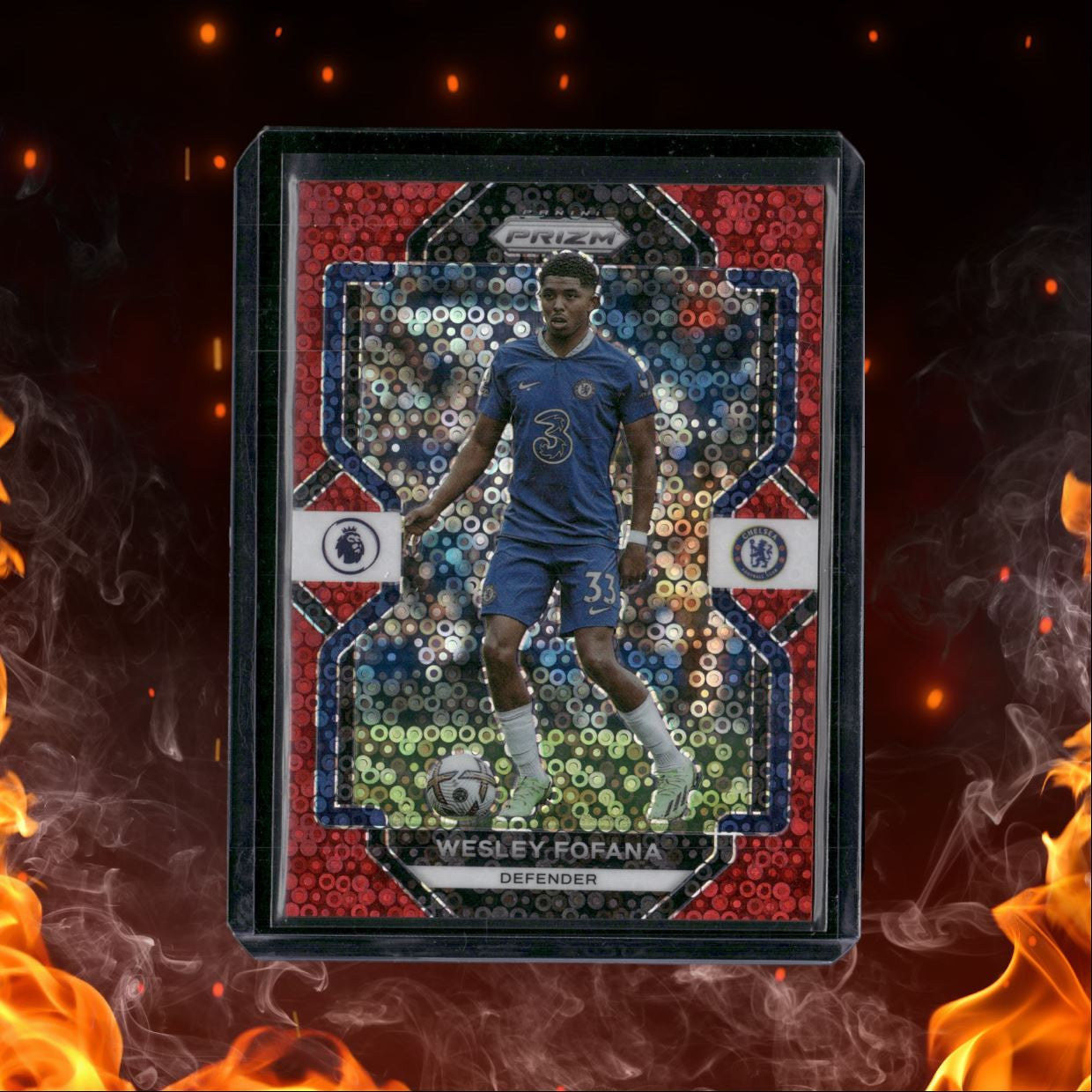 2022 Panini Prizm Wesley Fofana Red Disco 17/49 #96